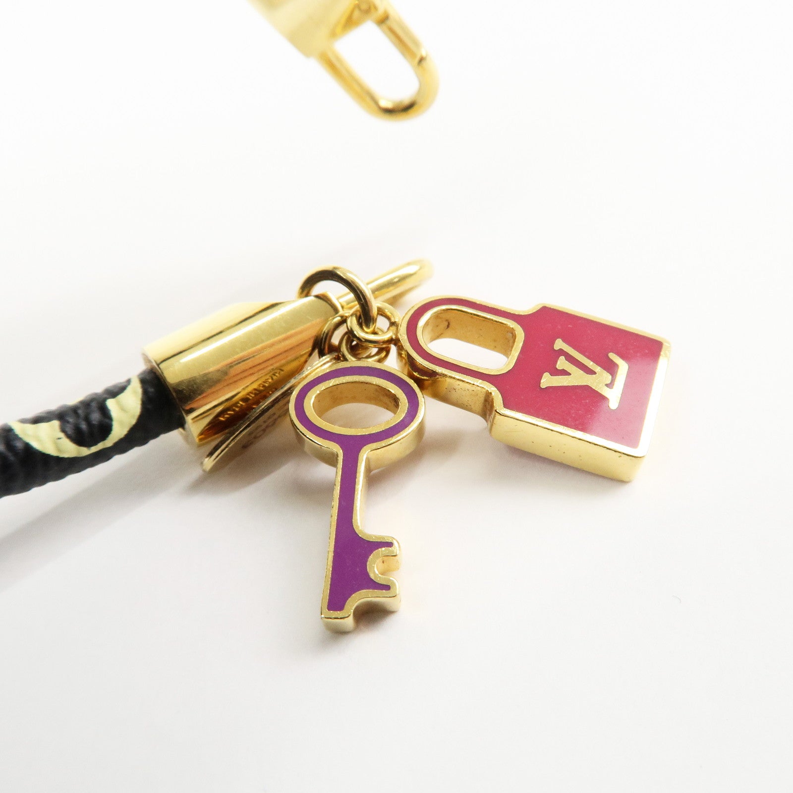 Louis Vuitton Monogram Multicolor Bracelet Lock It Noir M6603F Used