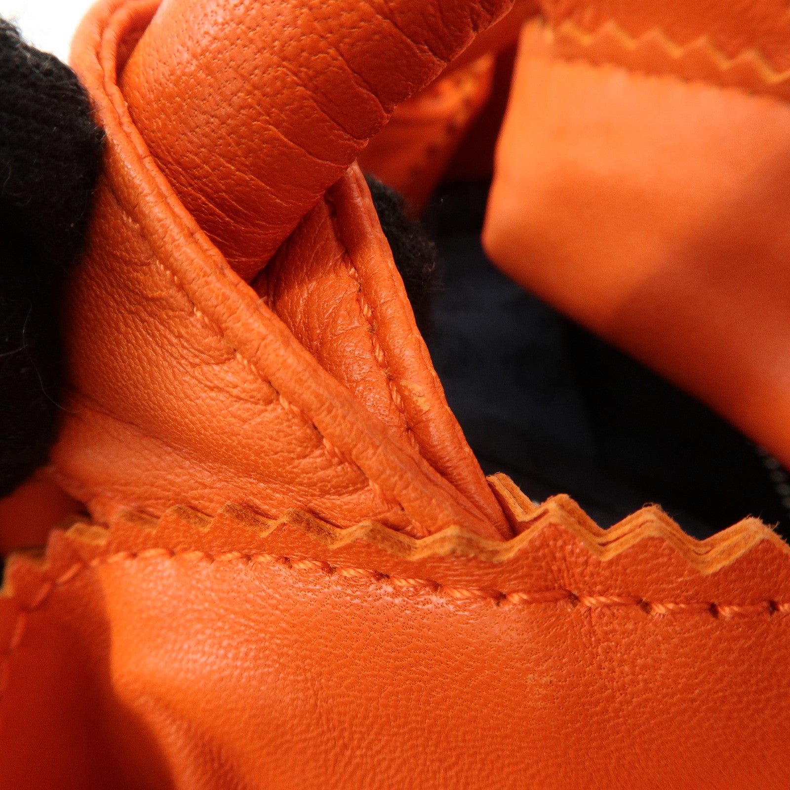 LOEWE Anagram Leather Nappa Aire Hand Shoulder Bag Orange Used