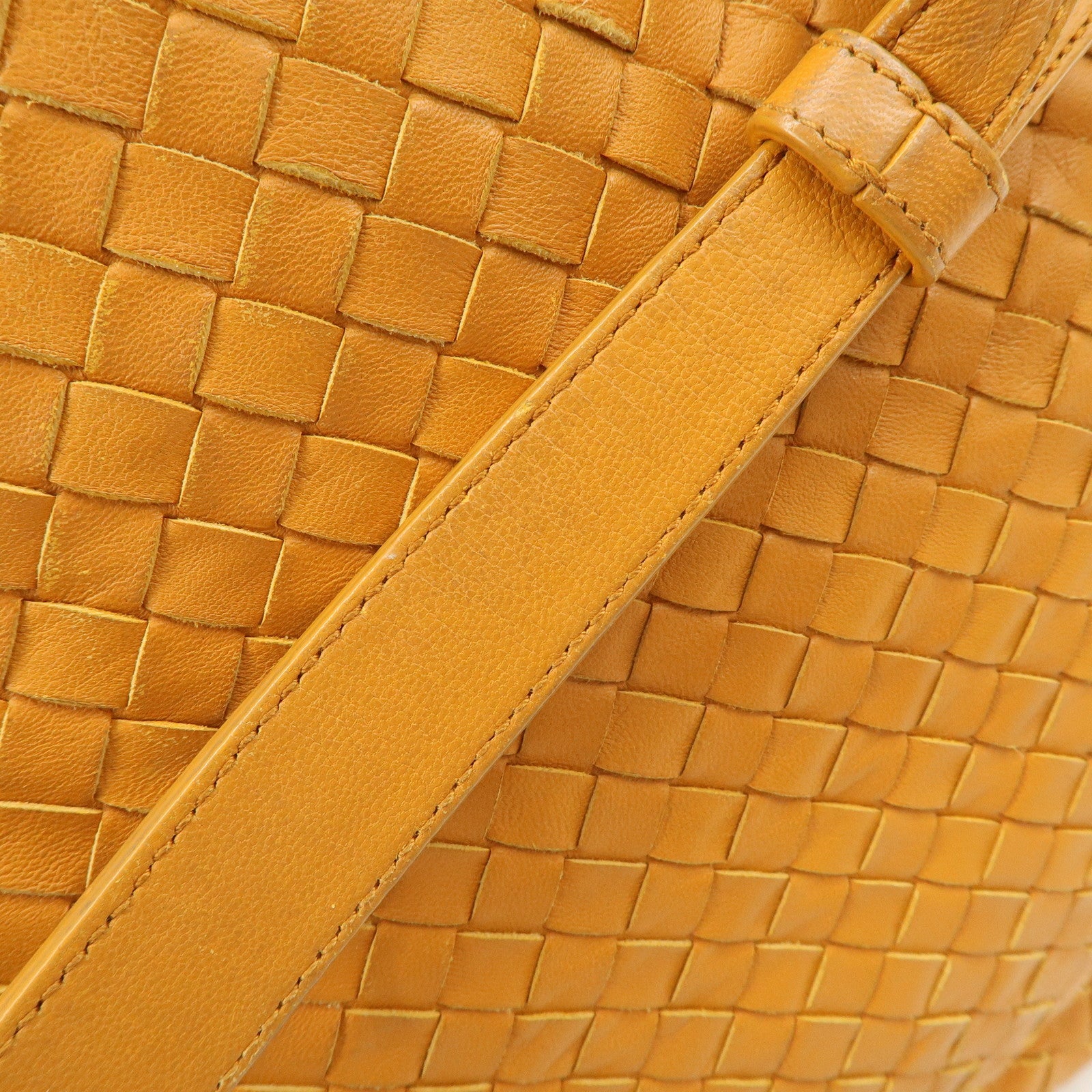 Bottega Veneta Intrecciato leather Tote Bag Orange 179320 Used