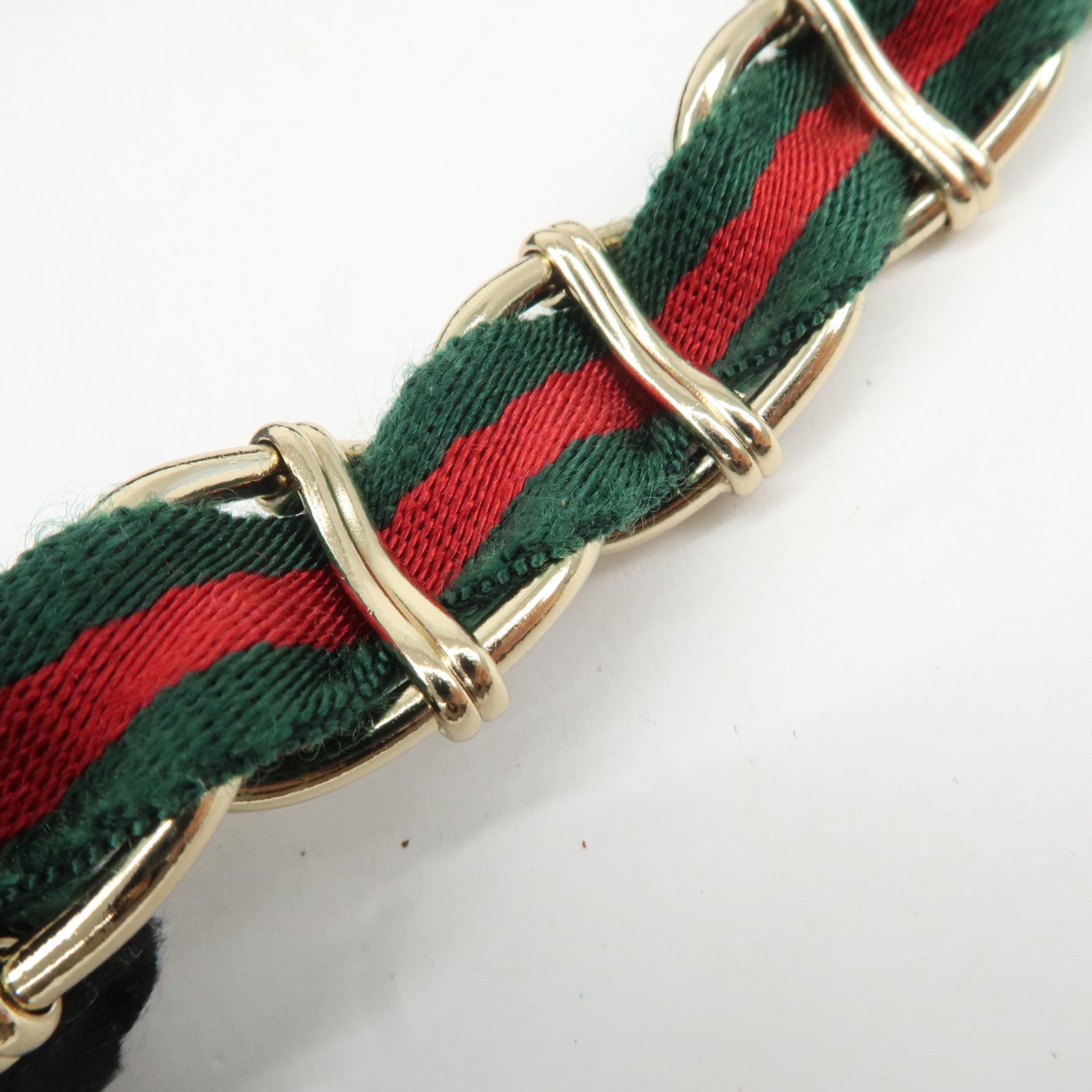 GUCCI Sherry Leather Chain Shoulder Bag Hand Bag Black 153011 Used