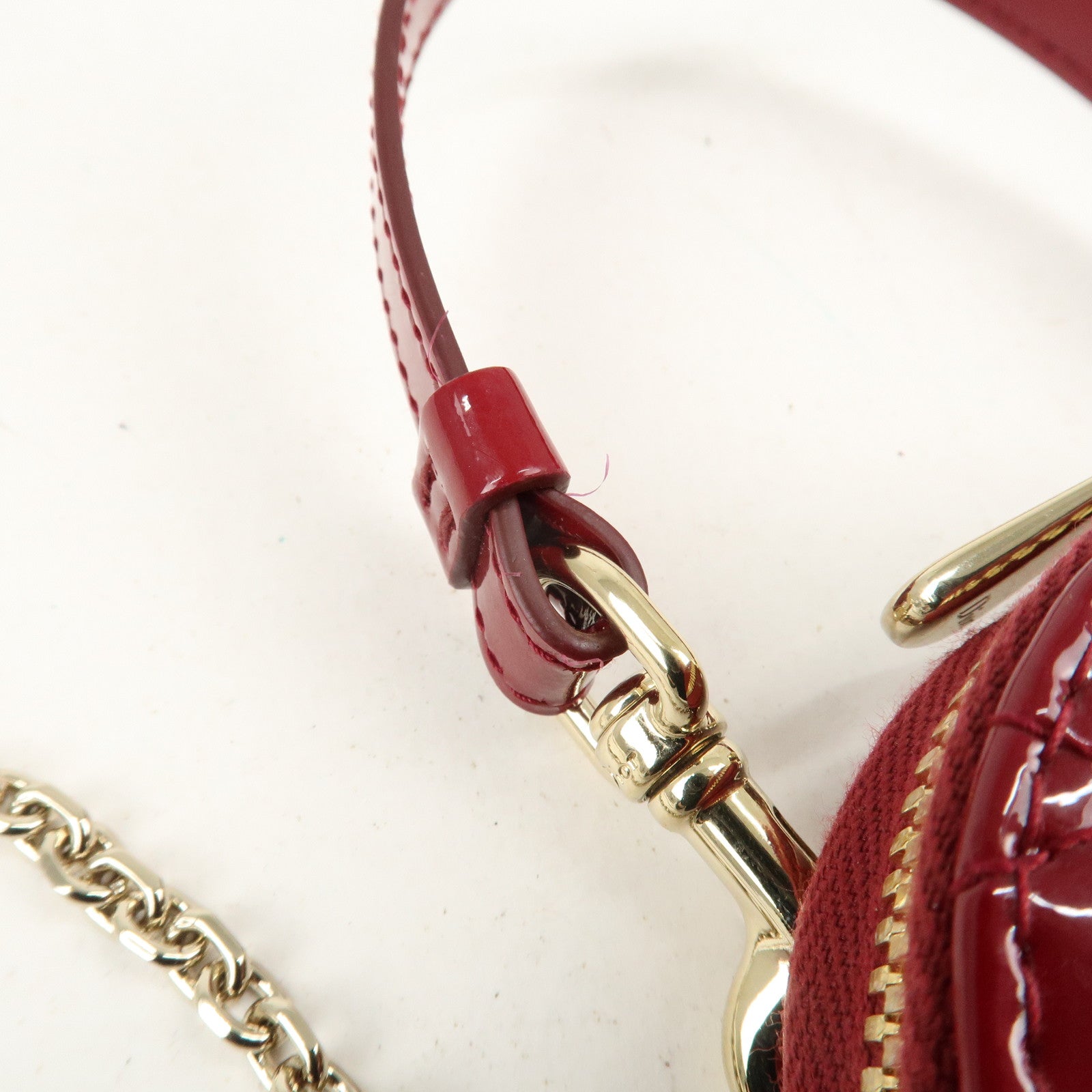 Christian Dior Cannage Patent Leather Phone Holder Used