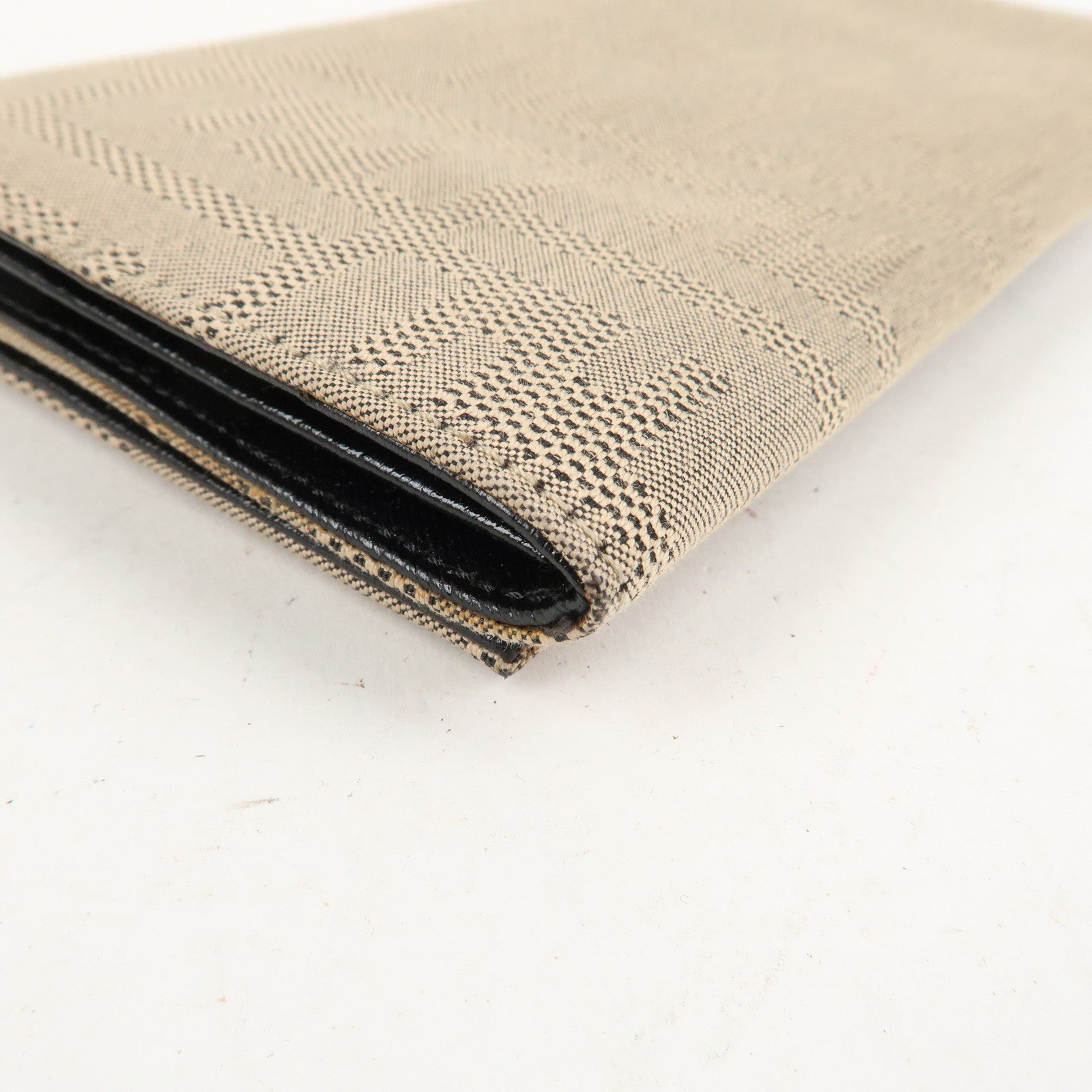 FENDI Zucca Print Canvas Leather Long Wallet Brown 8M0000 Used