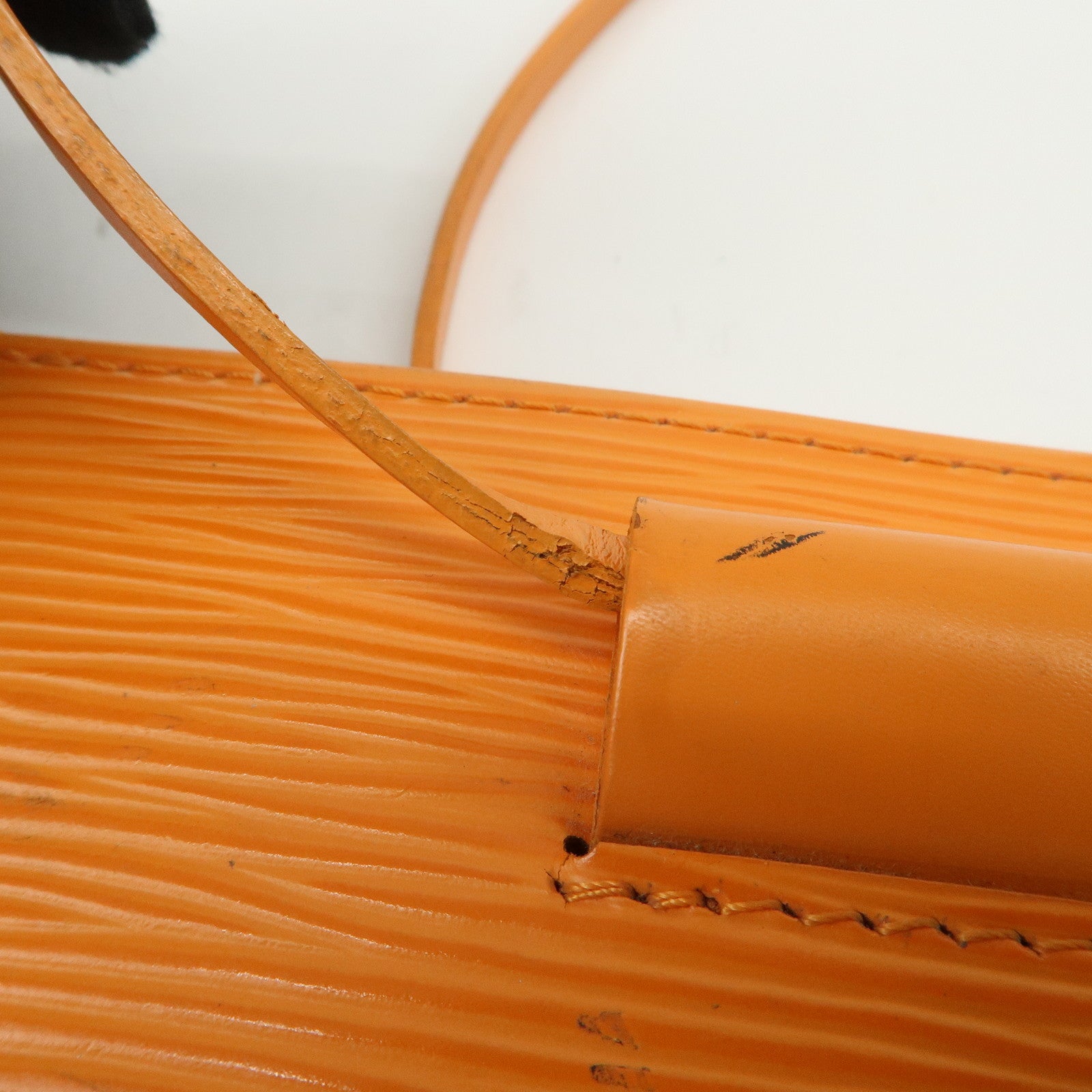 Louis Vuitton Epi SaintTropez Hand Bag Mandarin Orange M5246H Used