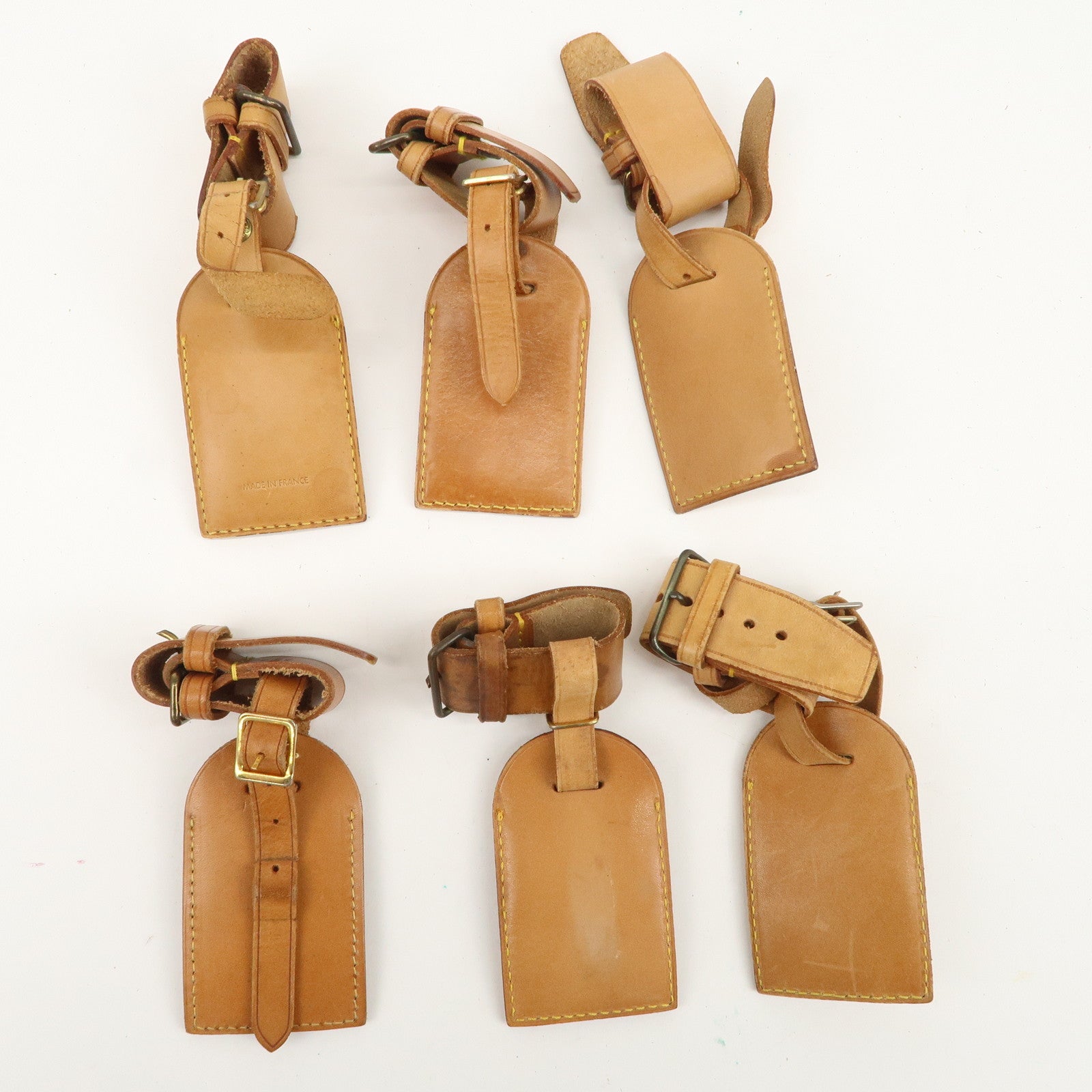 Louis Vuitton Set of 20 Leather Name Tag & Poignet Natural Used