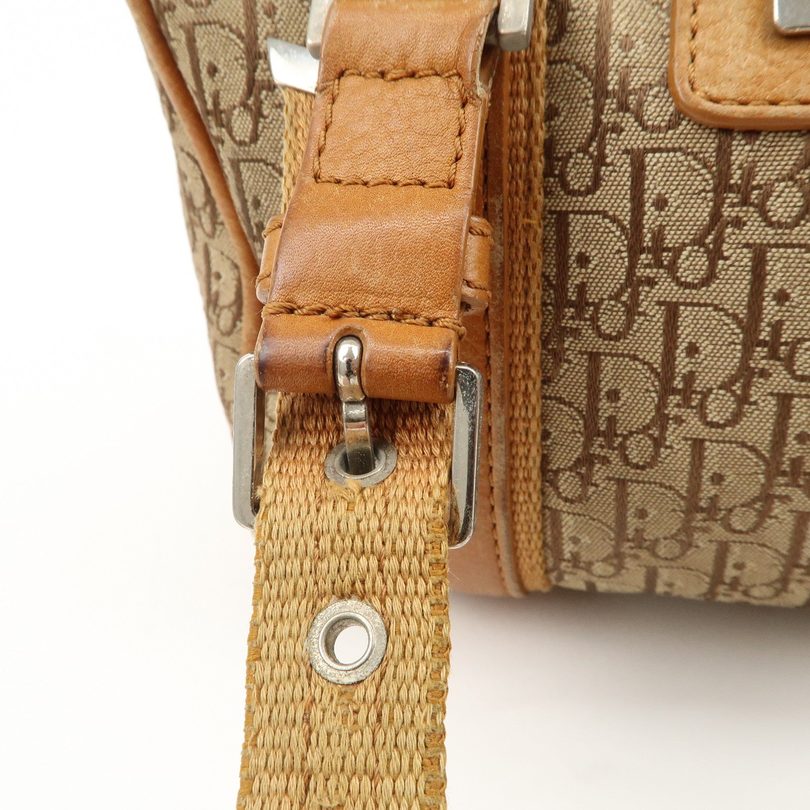 Christian Dior Trotter Street Chic Canvas Leather Mini Boston Bag Used