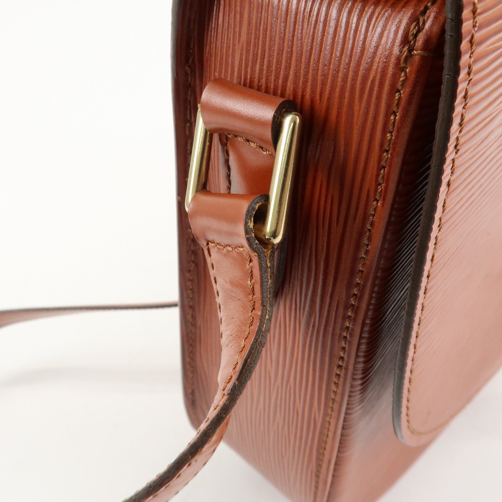 Louis Vuitton Epi Saint Cloud Shoulder Bag Kenya Brown M52193 Used