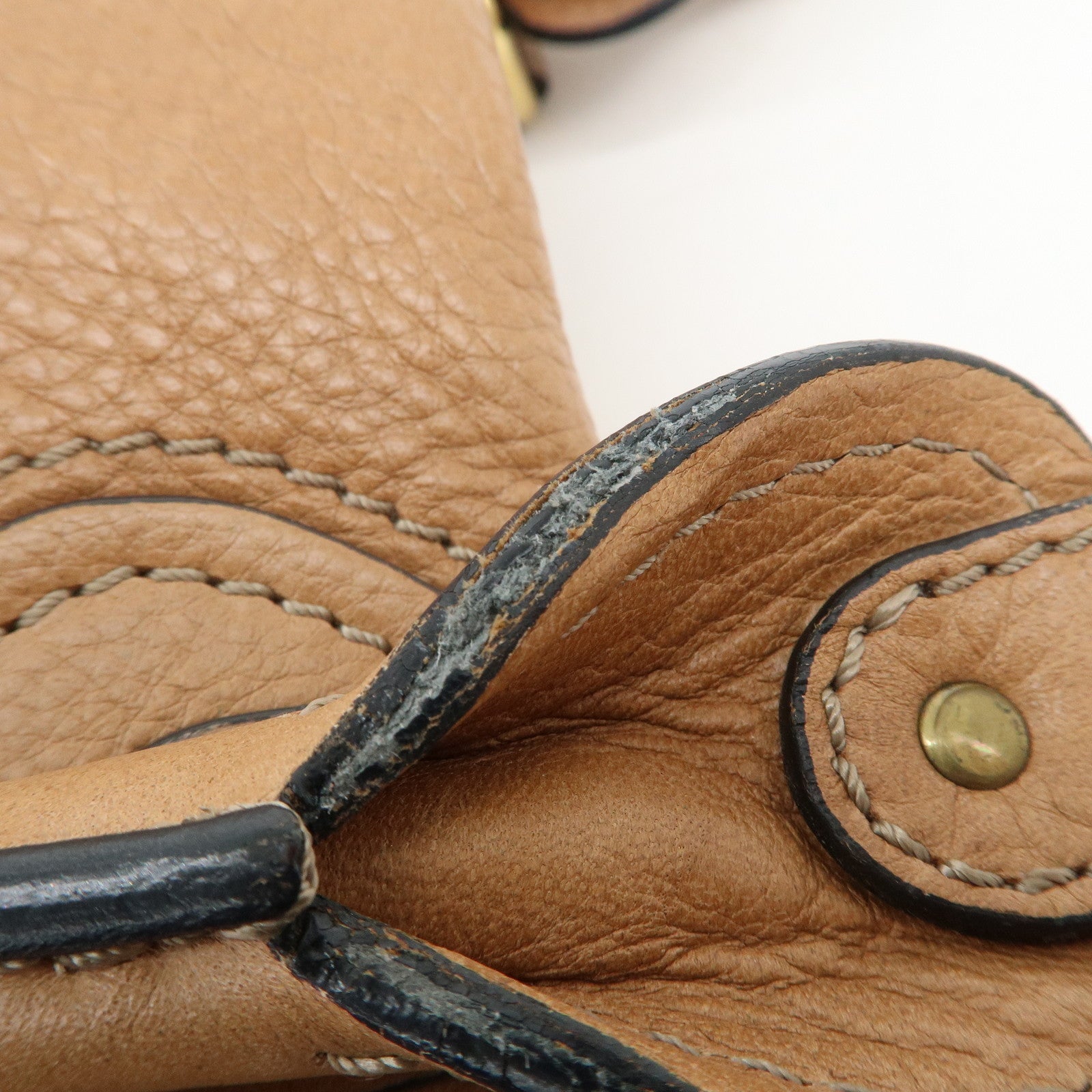 Chloe Paddington Leather Shoulder Bag Hand Bag Brown Used