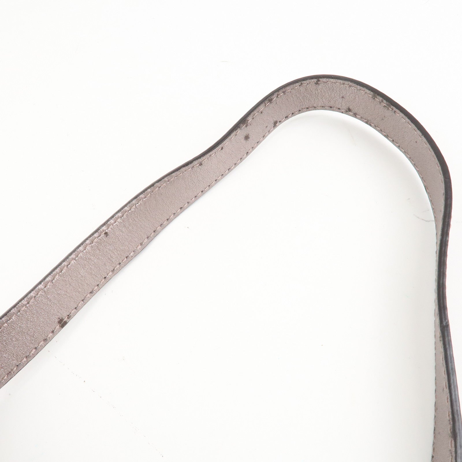 GUCCI GG Imprime PVC Leather Shoulder Bag Metallic Rose gold 233268 Used