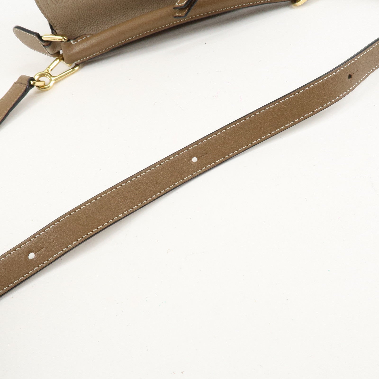 LOEWE Leather Puzzle Bag Small 2Way Bag Hand Bag Beige Used