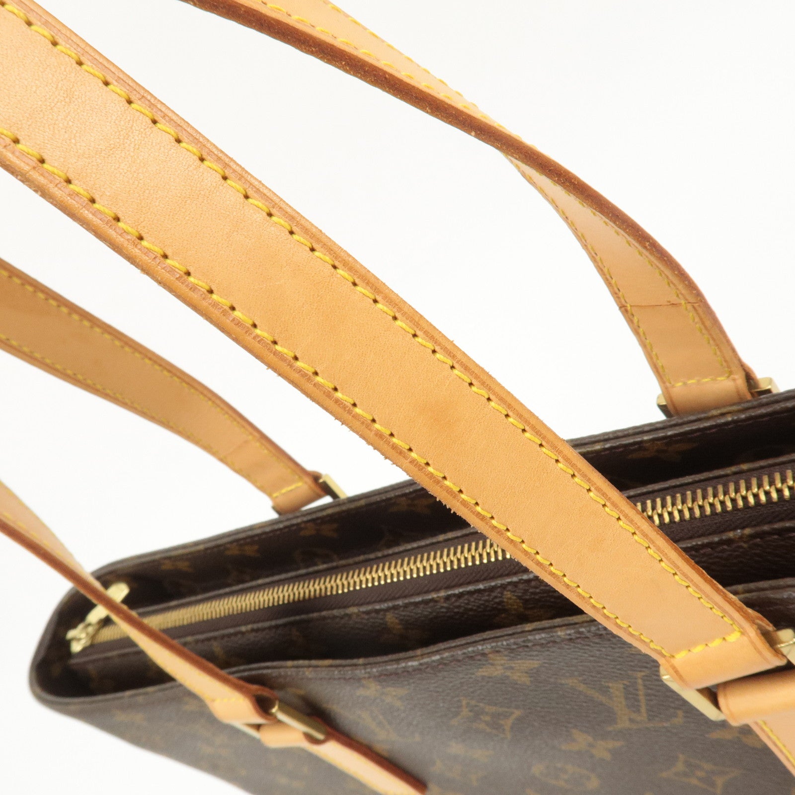 Louis Vuitton Monogram Luco Tote Bag Hand Bag Brown M51155 Used