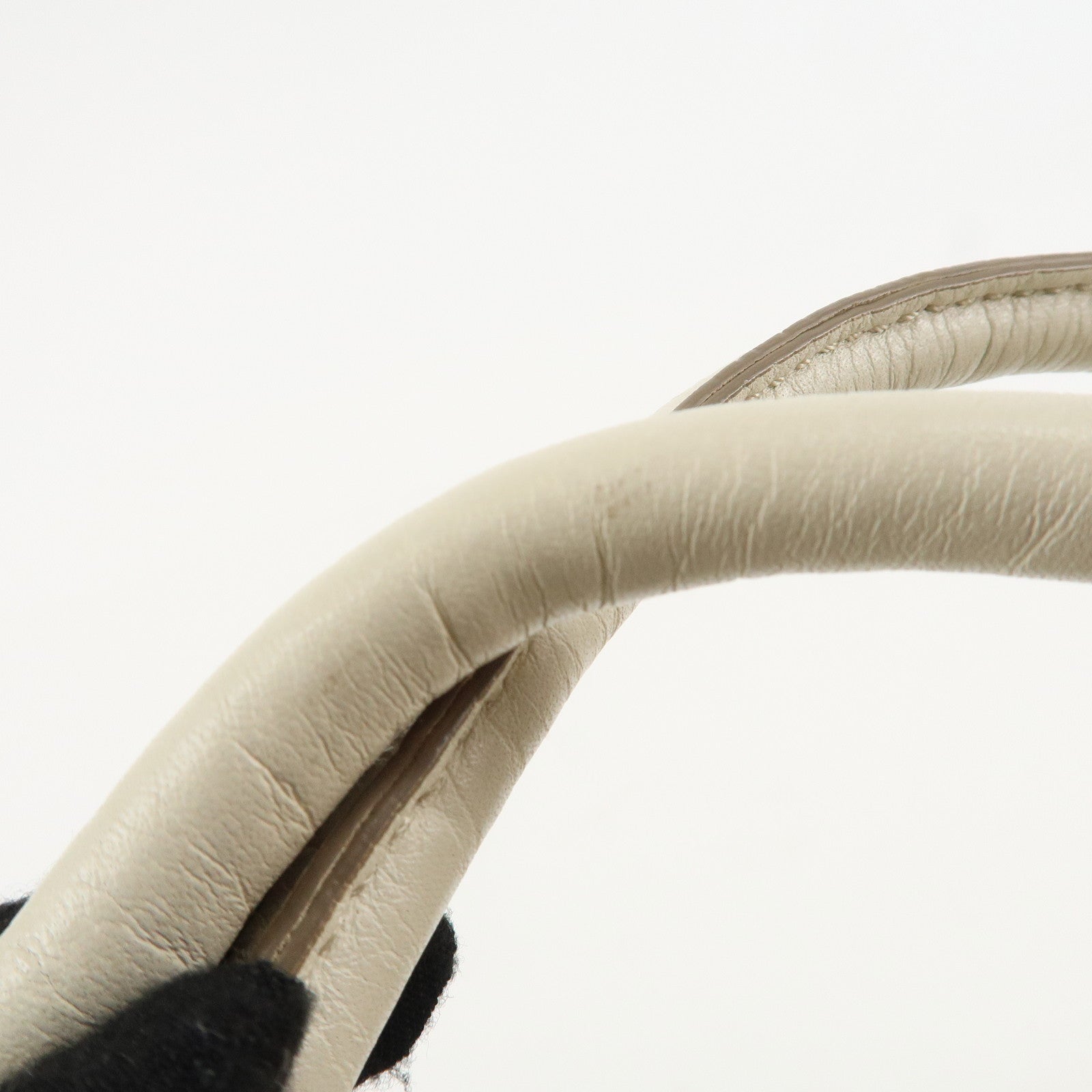 TOD'S Leather Shoulder Bag Hand Bag White Used