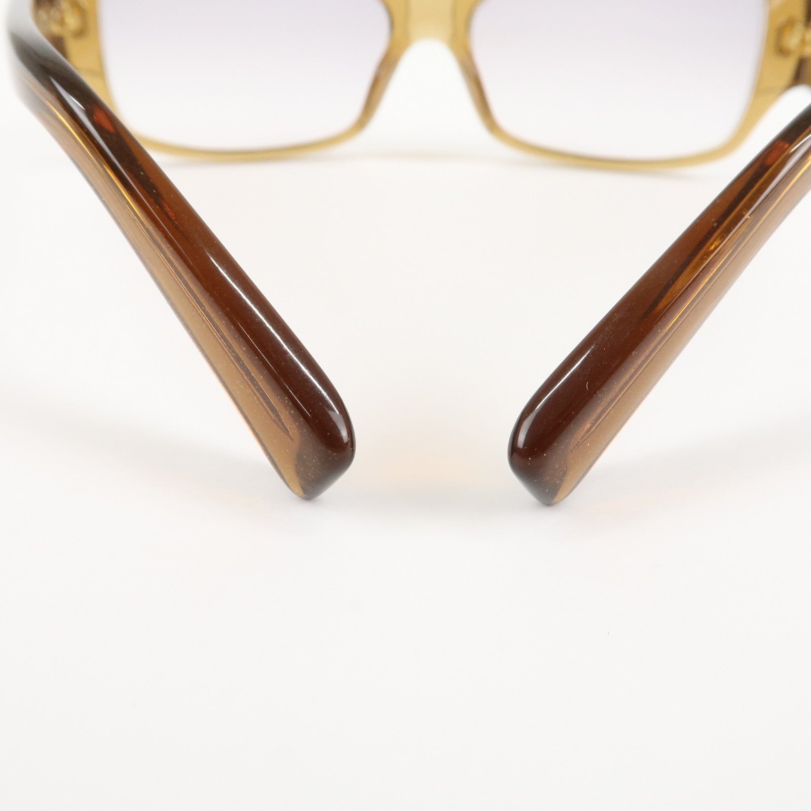 Louis Vuitton Obsession PM Sunglasses Clear Brown 56□16 Z0381E Used