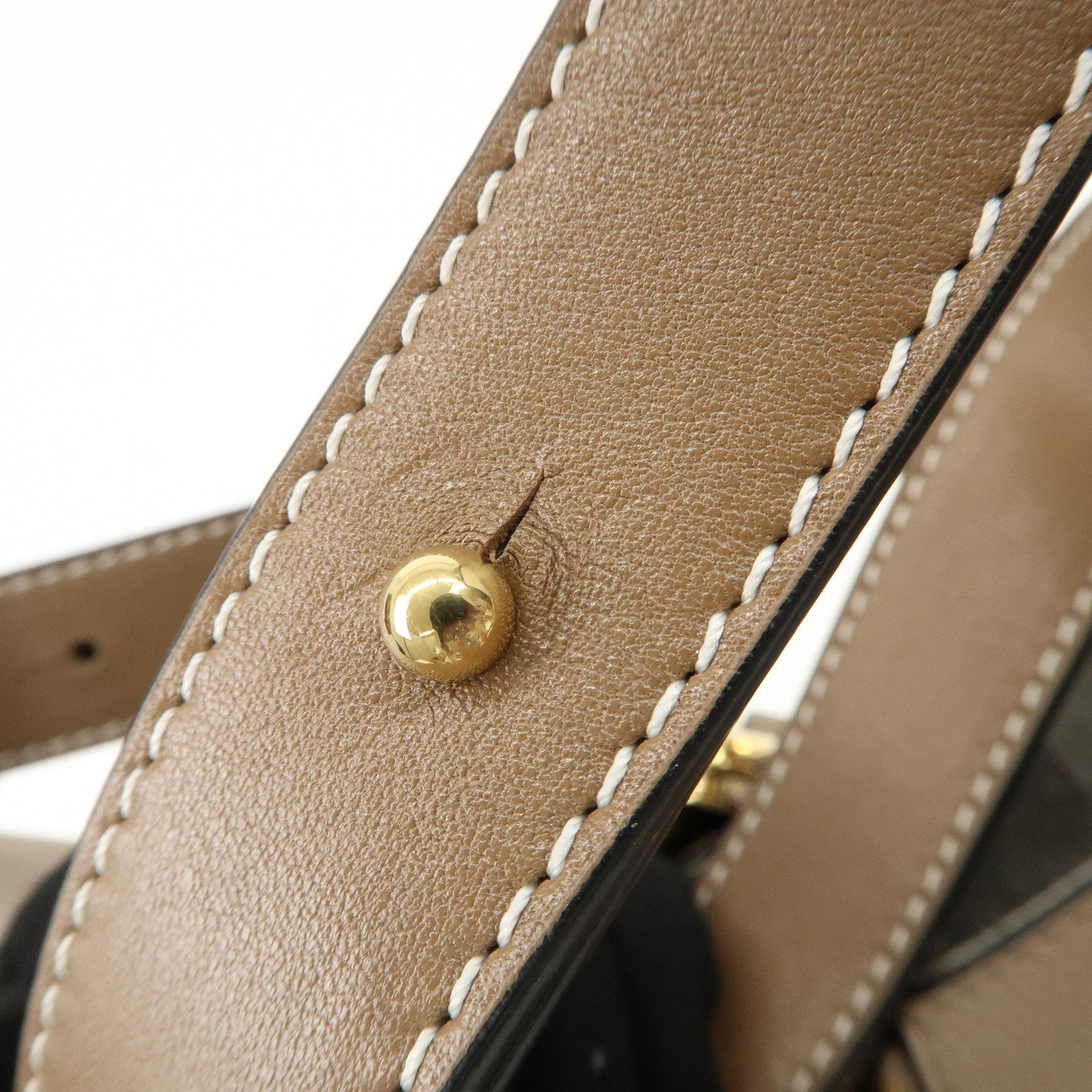 LOEWE Leather Hammock Small Shoudler Bag Beige 314.12BZ95 Used