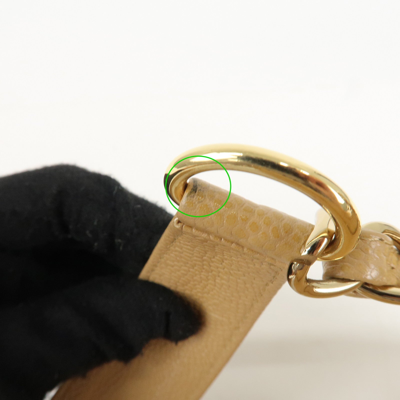 CHANEL COCO Mark Matelasse Shoulder Bag Caviar Skin Beige Used