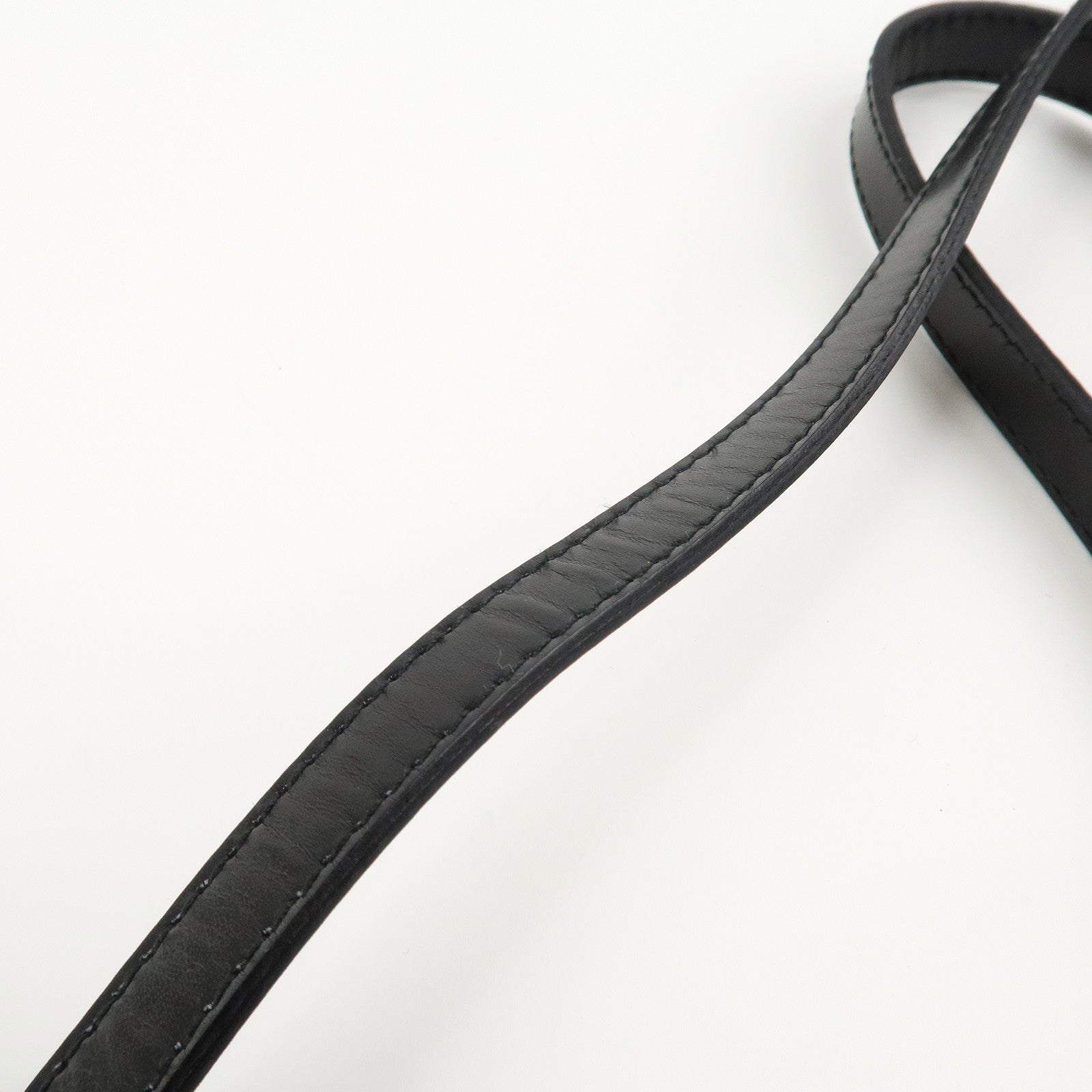 BVLGARI Logo Mania Canvas Leather Shoulder Bag Blue Used