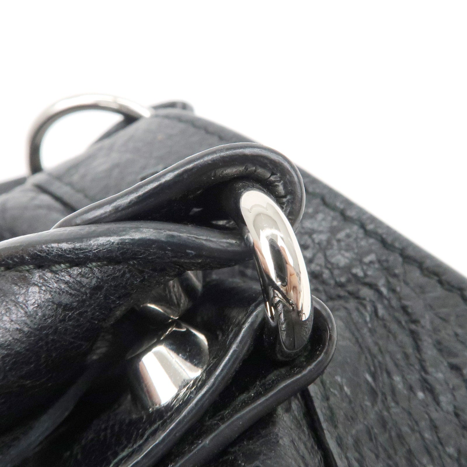 BALENCIAGA The Town Leather 2way Bag Hand Bag Black 240579 Used