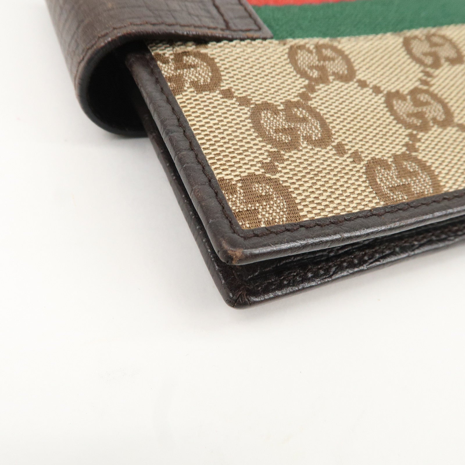 GUCCI Sherry GG Canvas Leather Notebook Cover Planner Cover 115240 Used