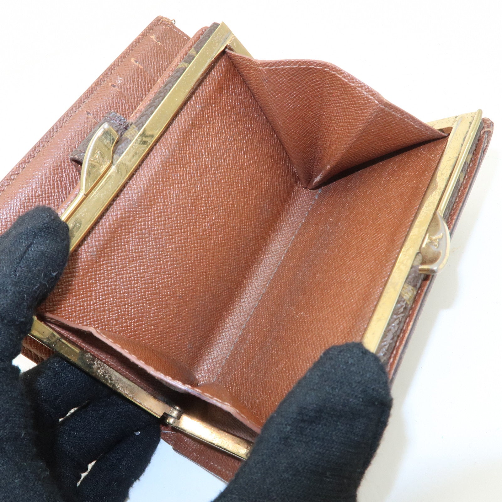 Louis Vuitton Monogram Set of 2 Bi-fold Wallet Brown M61663 Used