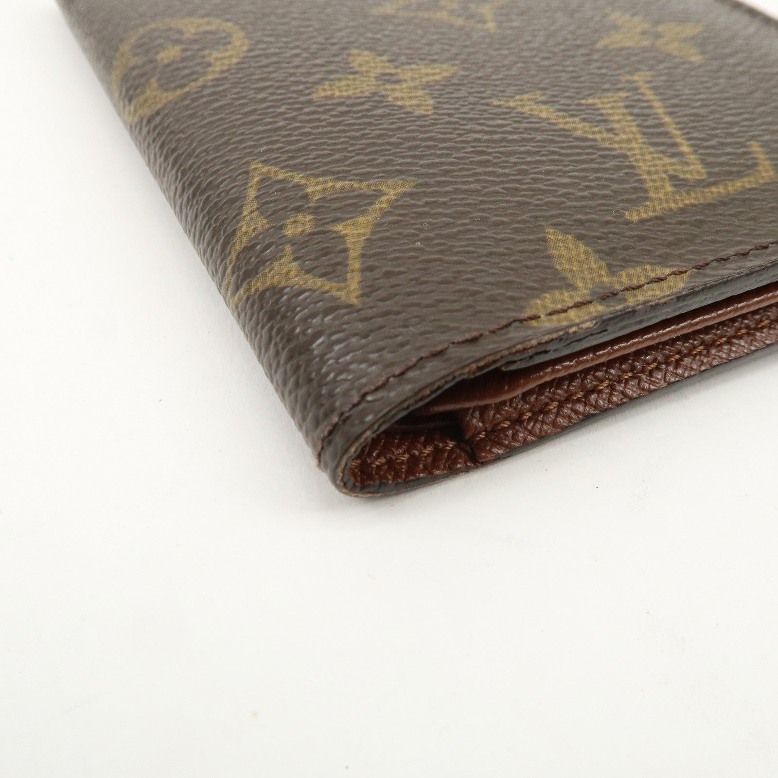 Louis Vuitton Monogram Tri- Fold Card Case Brown M61731 Used