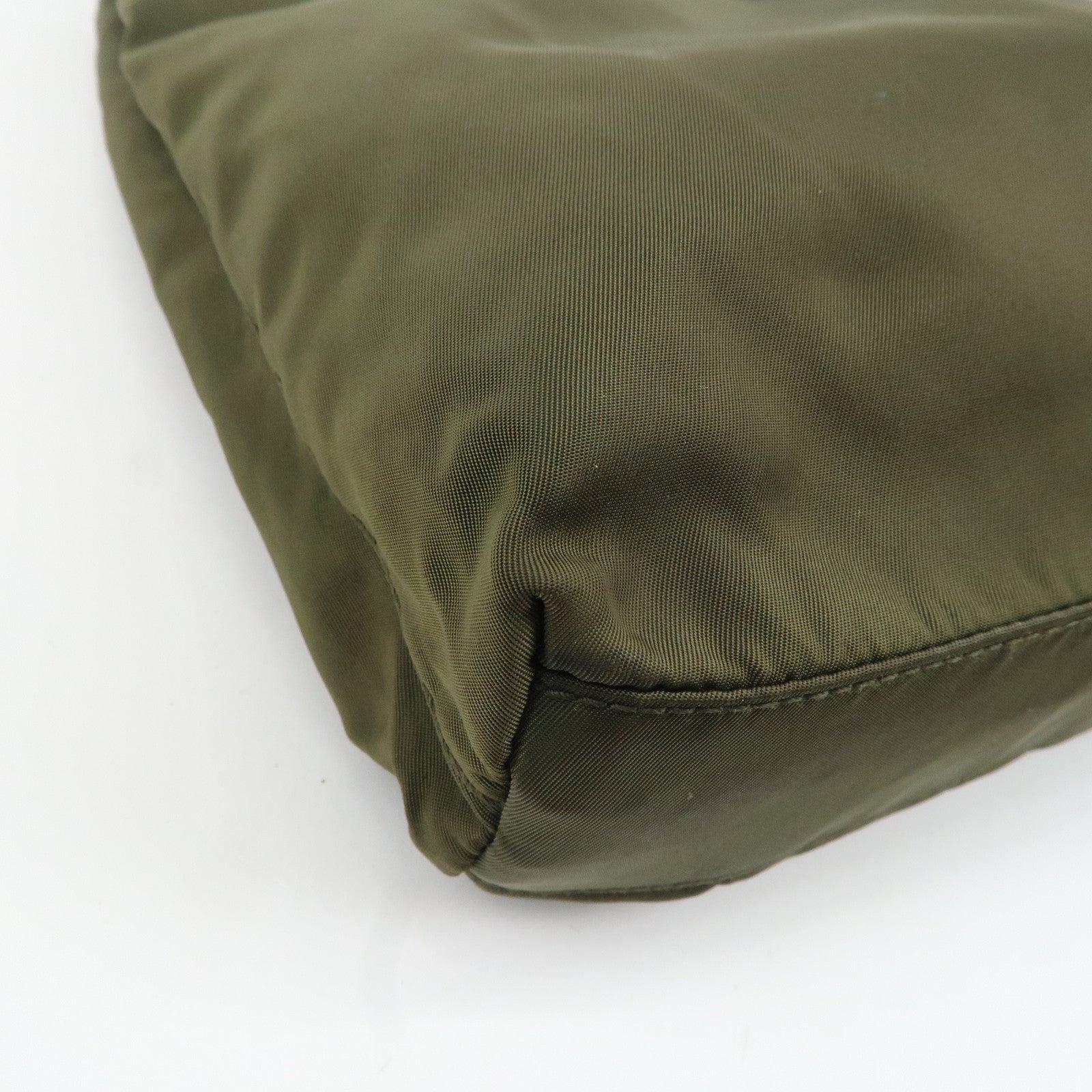 PRADA Nylon Tote Bag Shoulder Bag Khaki K3093 Used