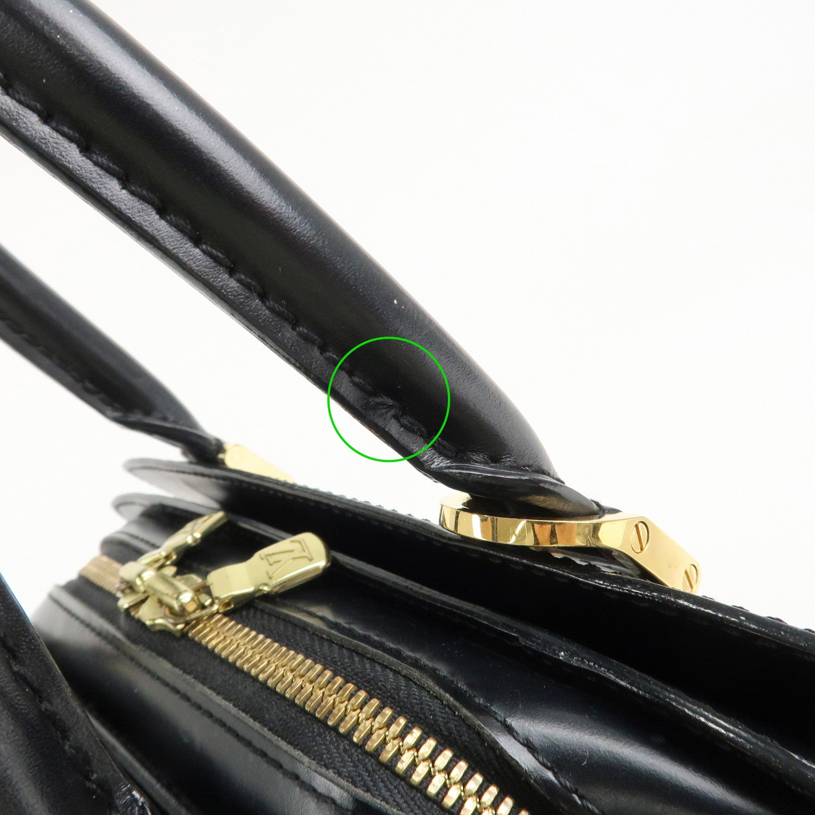 Louis Vuitton Epi Pont Neuf Hand Bag Gold HDW Noir Black M52052 Used