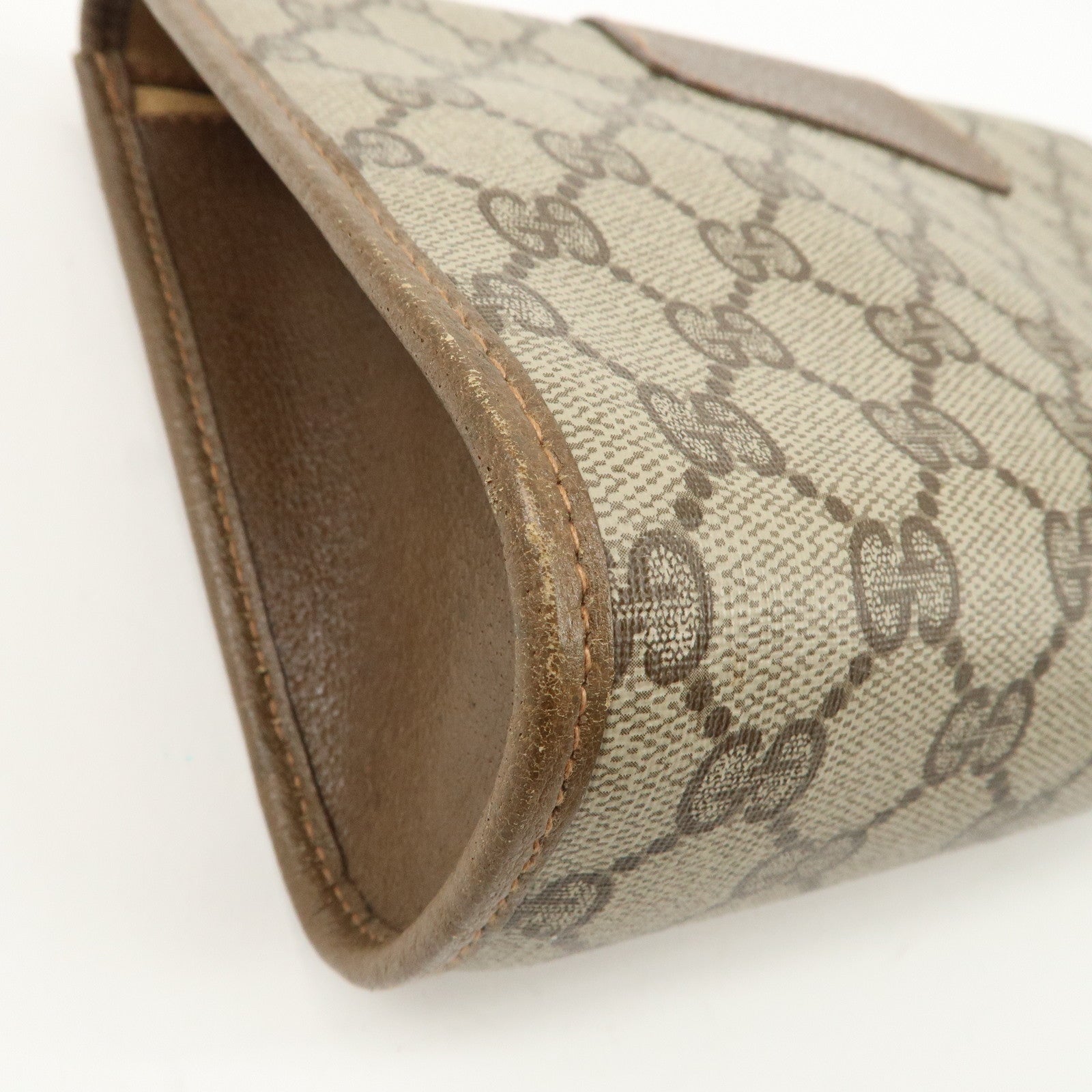 GUCCI Old Gucci Sherry GG Plus Leather Clutch Bag 89.01.030 Used