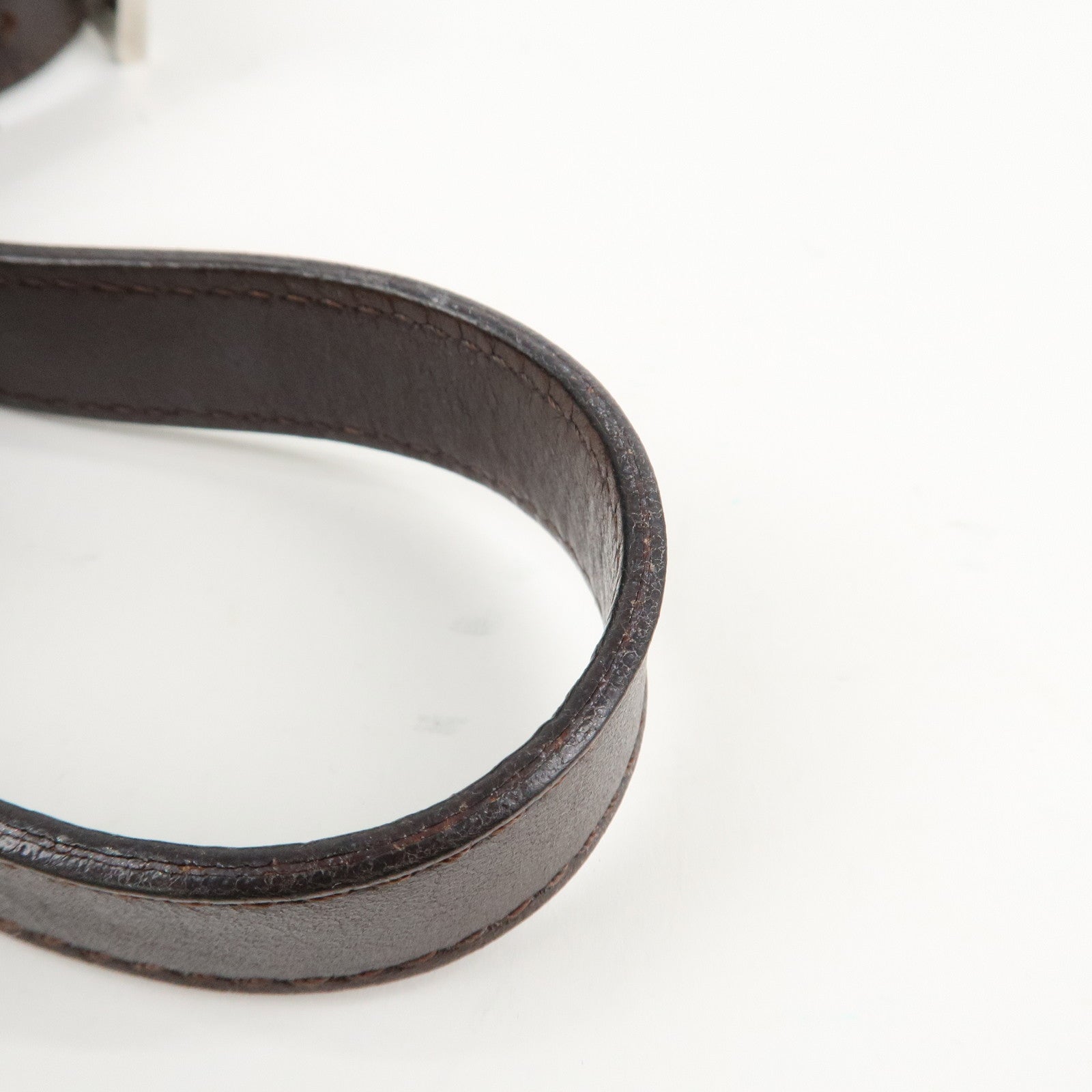 FENDI Mamma Baguette Zucca Canvas Shoulder Bag Brown Black 26424 Used