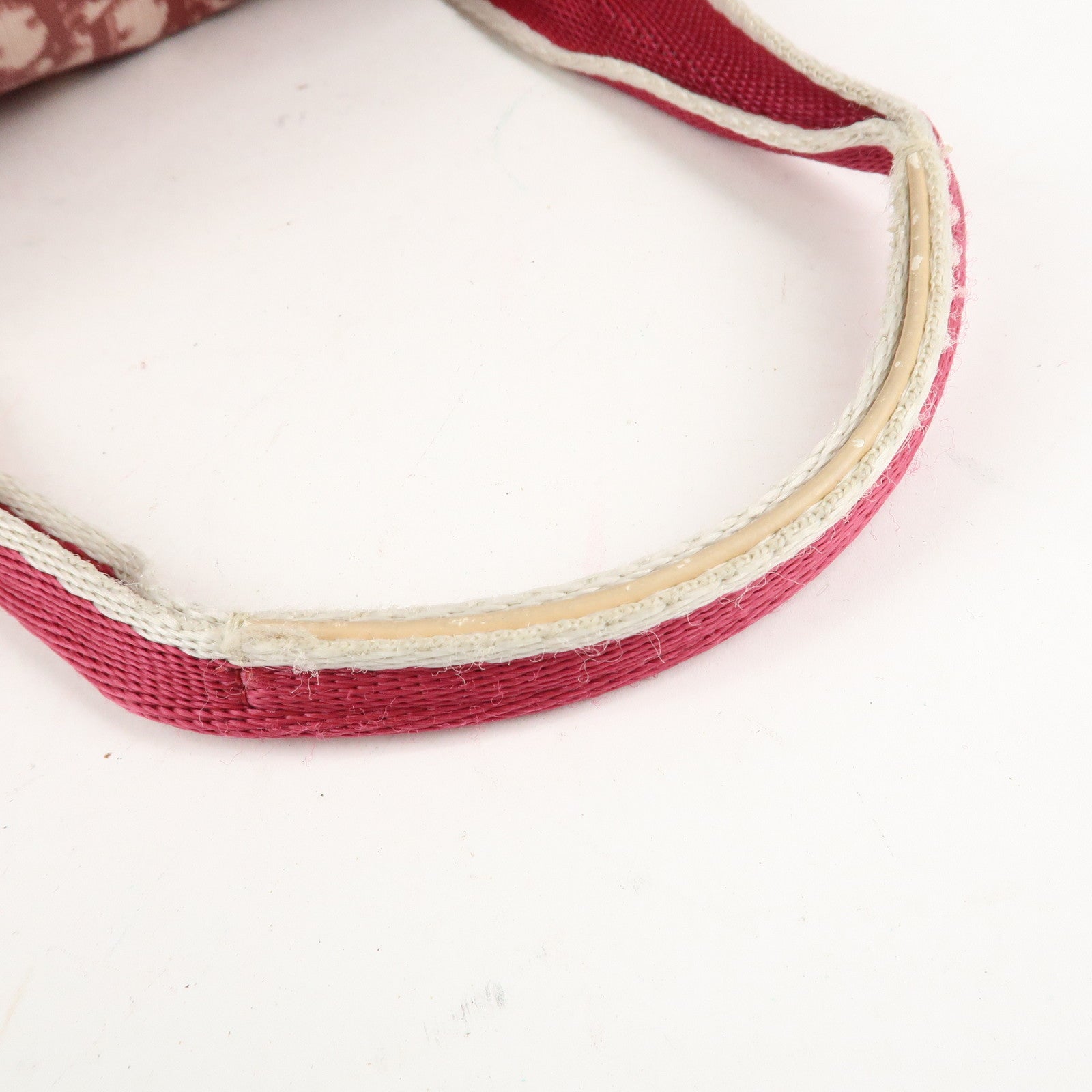 Christian Dior Trotter No.2 PVC Patent Leather Boston Bag Red Used