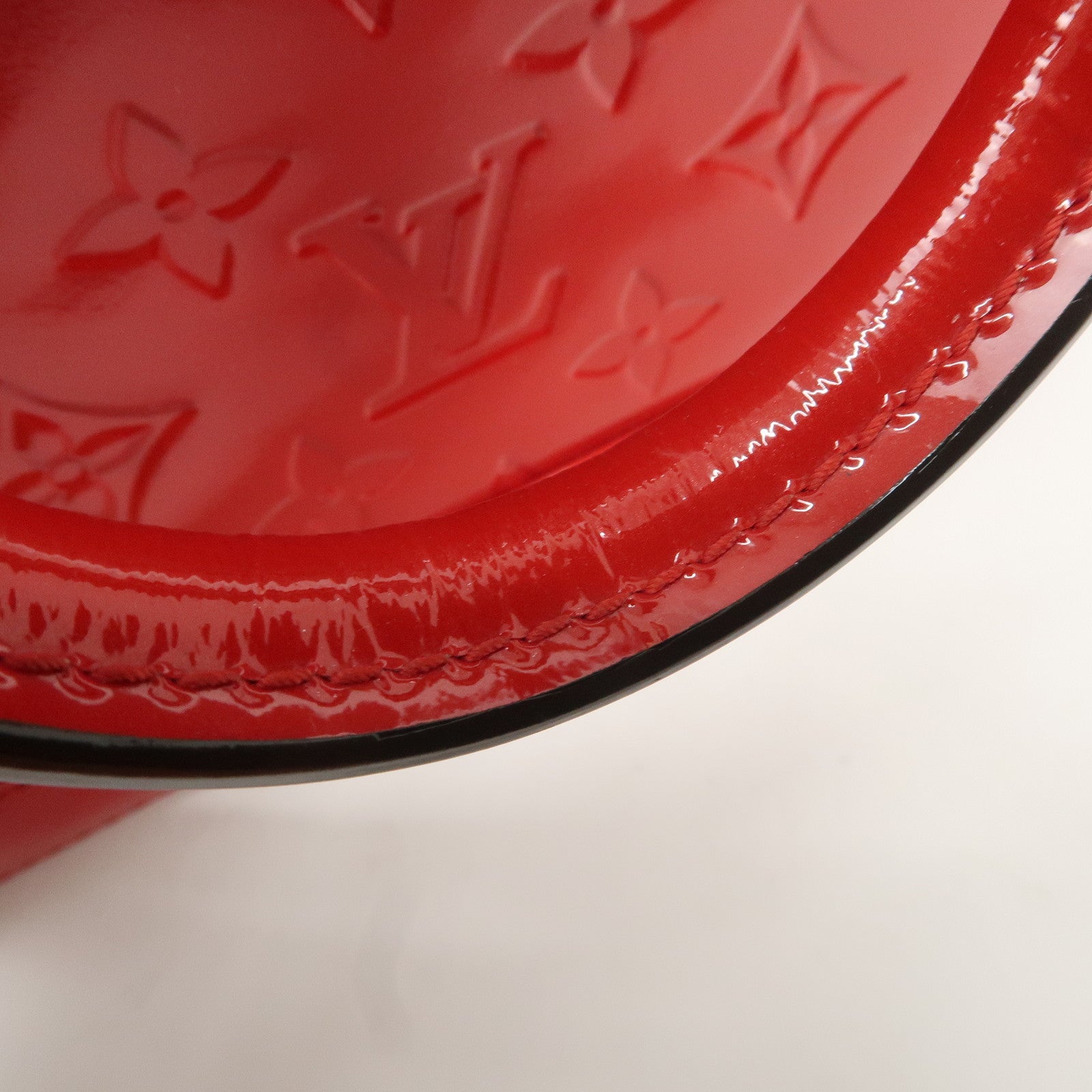 Louis Vuitton Monogram Vernis Alma BB Hand Bag Rouge M91698 Used