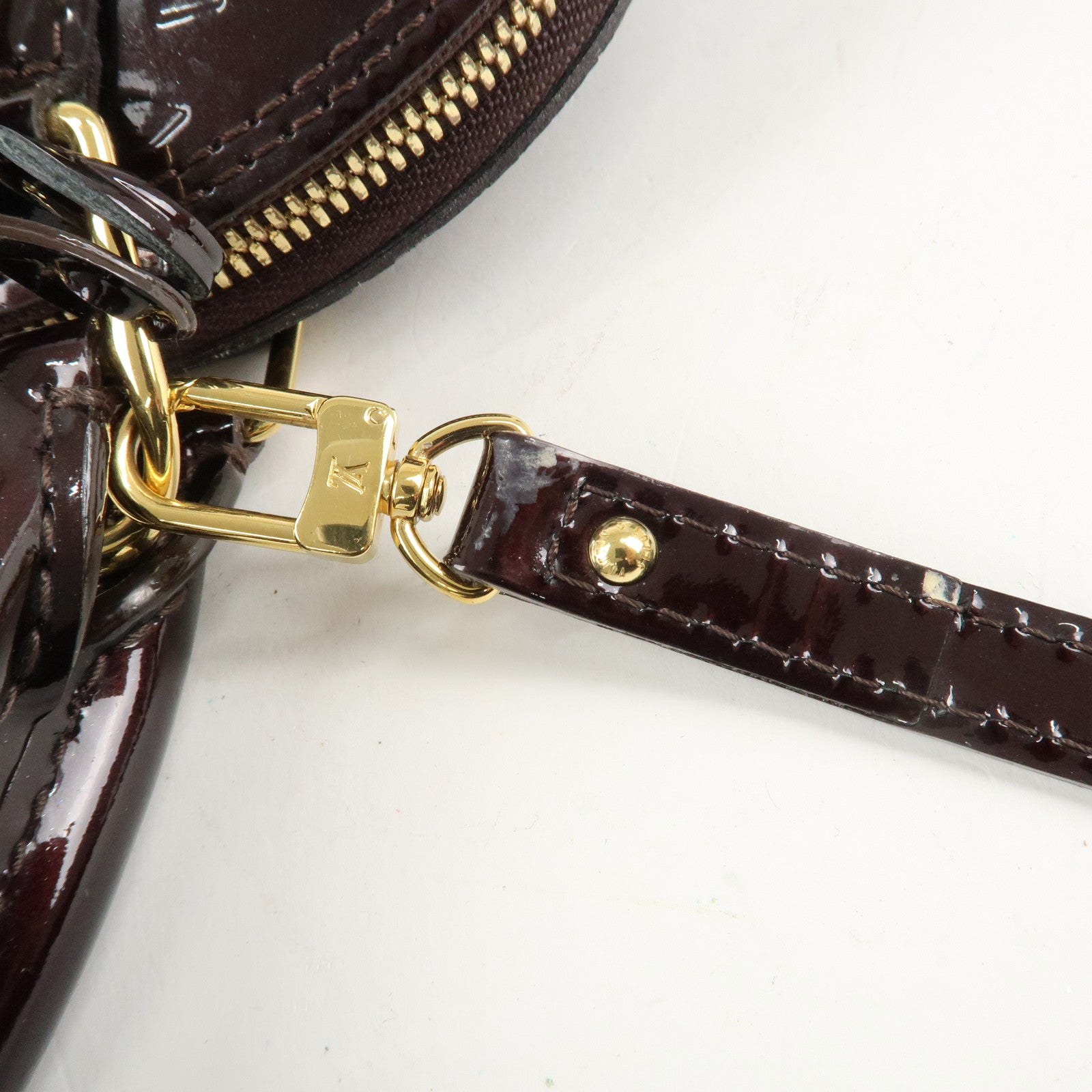 Louis Vuitton Monogram Vernis Alma BB 2Way Bag Amarante M91678 Used