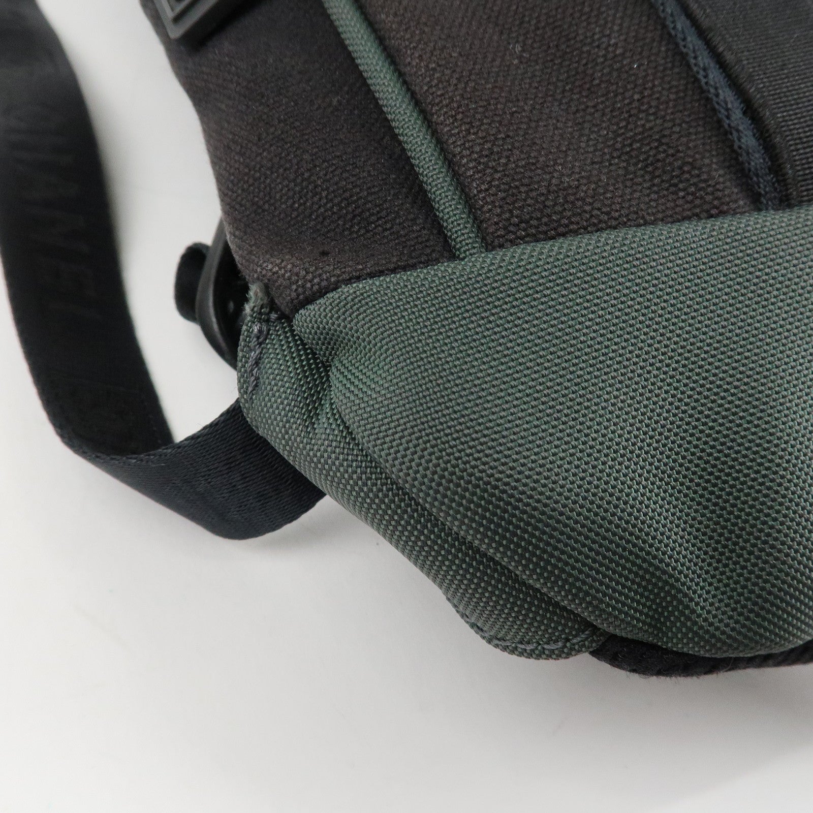 CHANEL CHANEL Sports Canvas Backpack Black Green Used