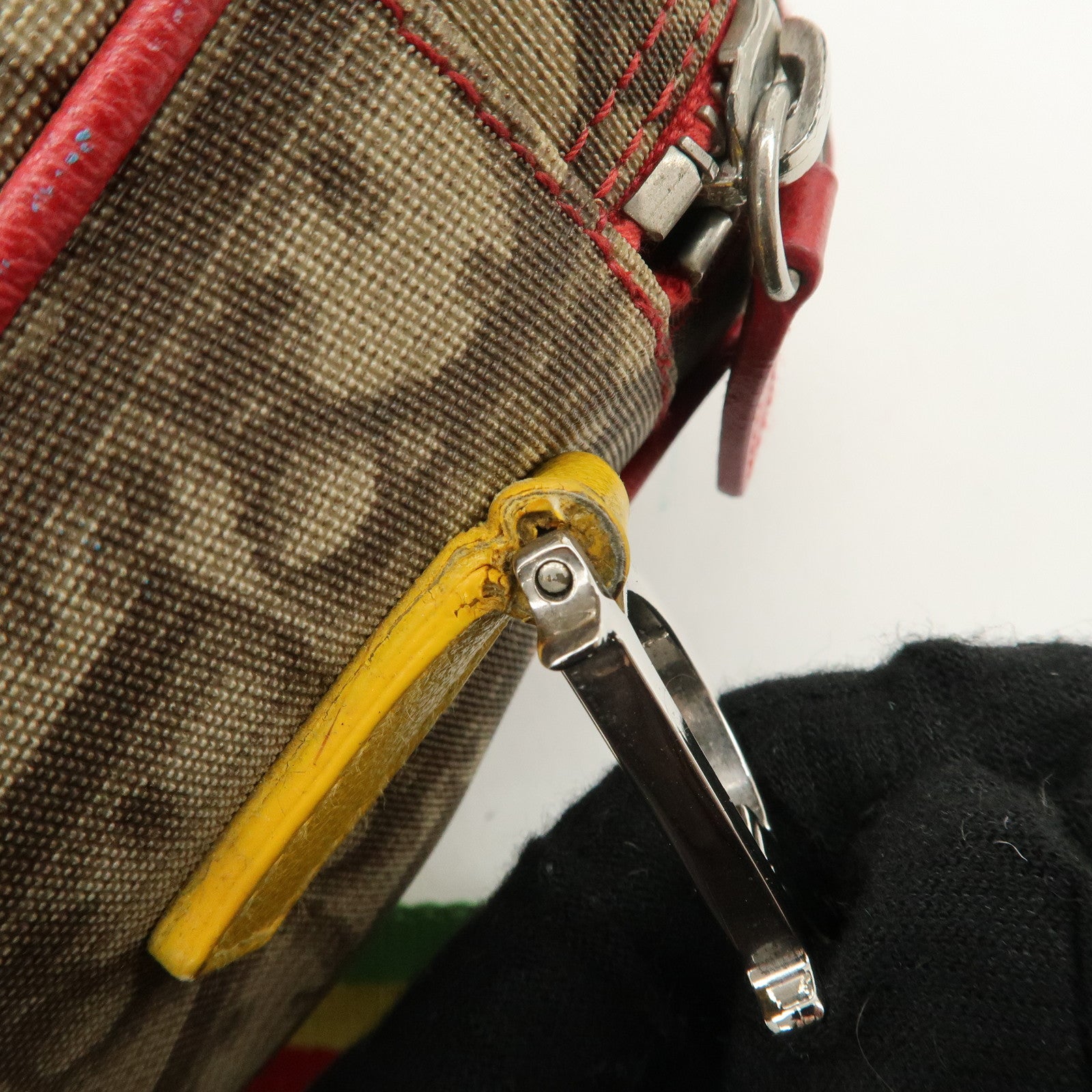 Christian Dior Rasta Trotter PVC Leather Shoulder Bag Brown Used