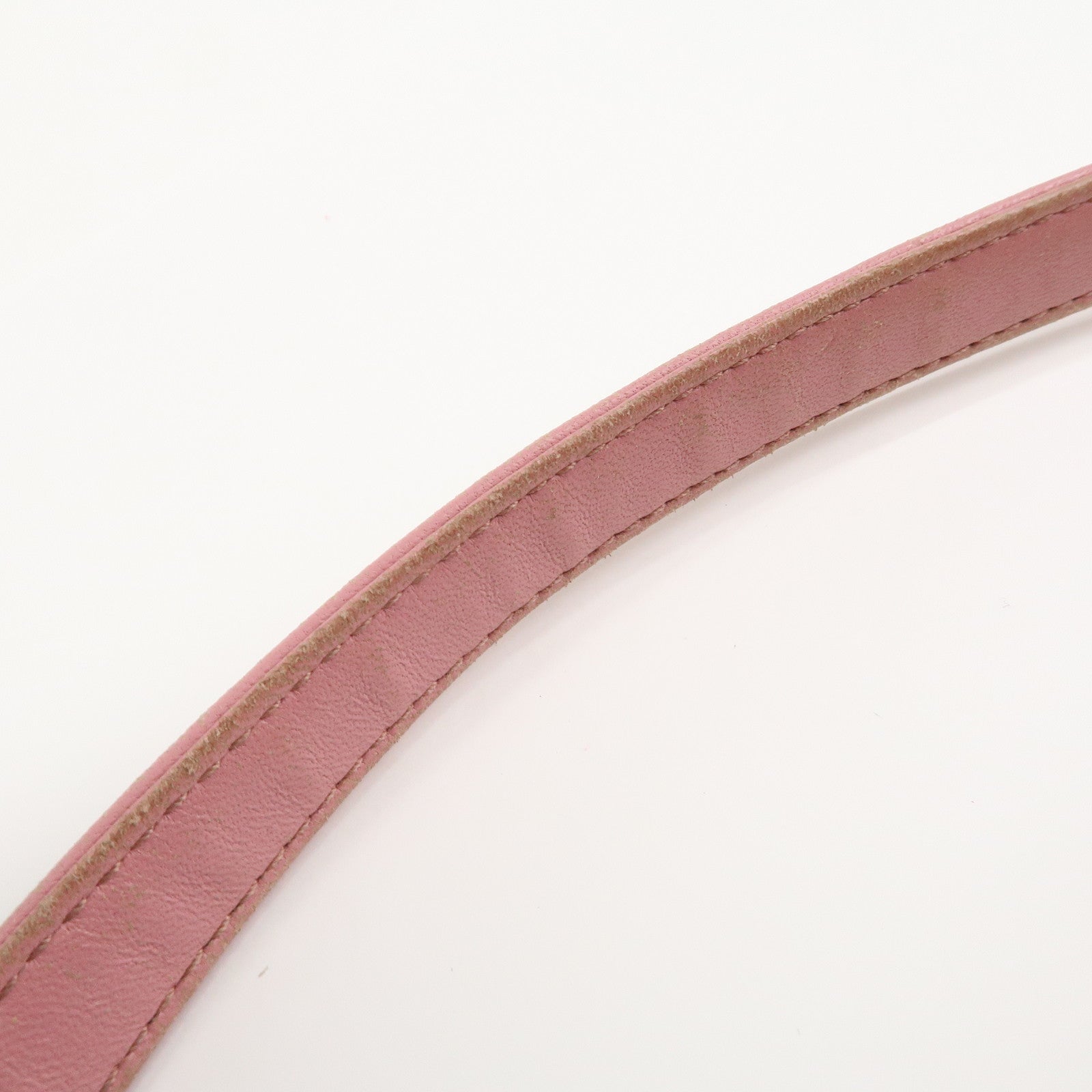 BOTTEGA VENETA Intrecciato Leather Shoulder Bag Pink Used