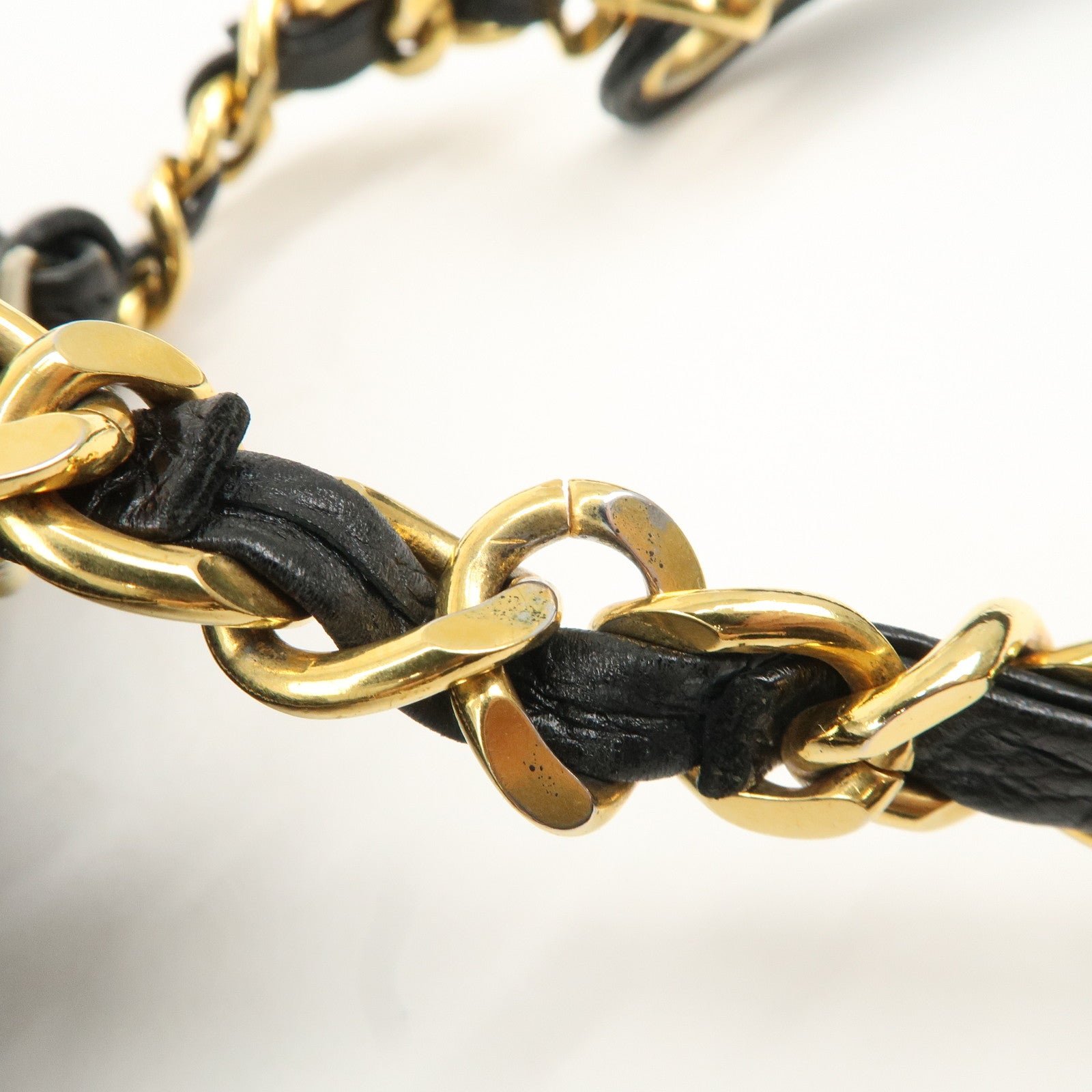 CHANEL Caviar Skin COCO Mark Chain Tote Bag Shoulder Bag Black Used