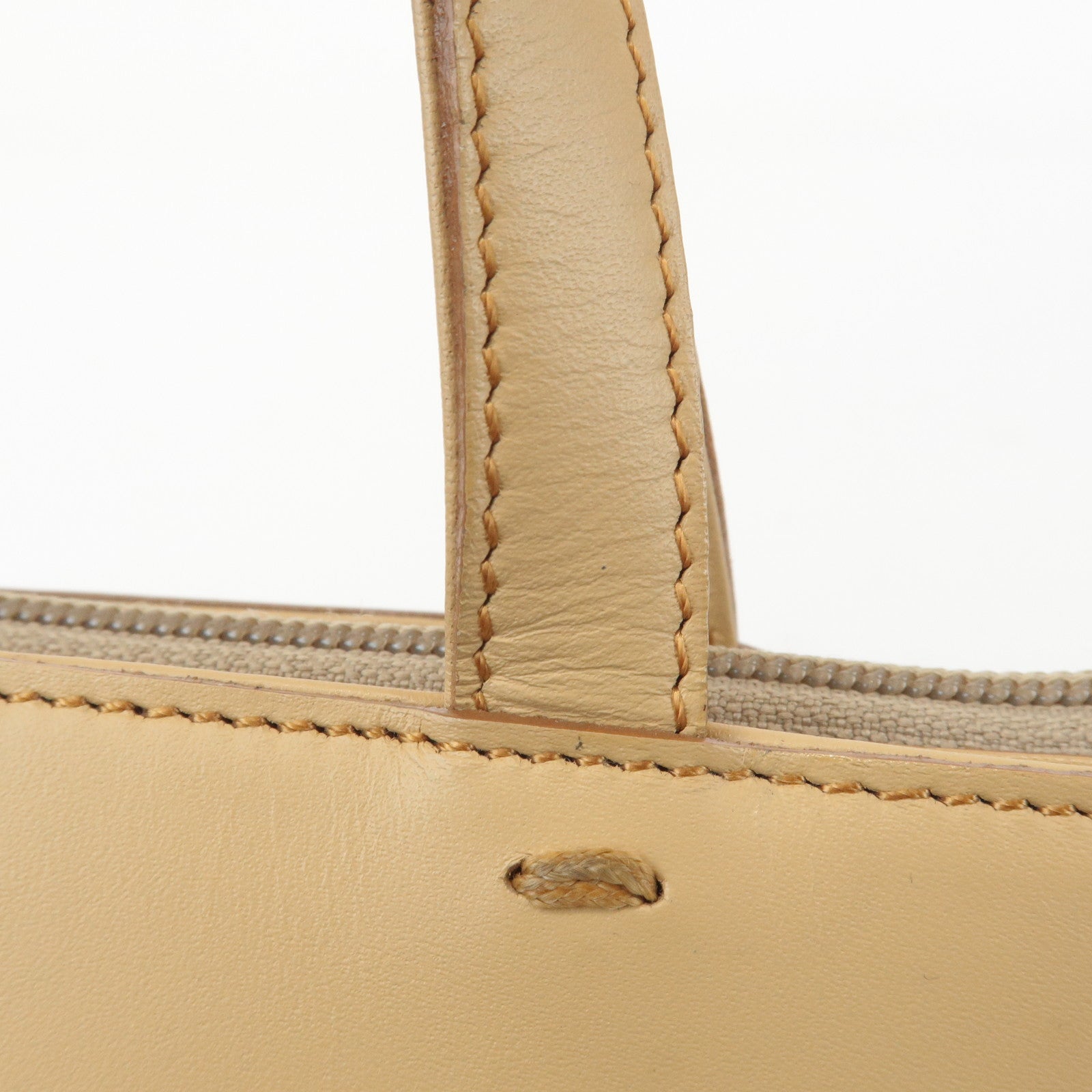 BURBERRY London Leather Suede Tote Bag Hand Bag Beige Used