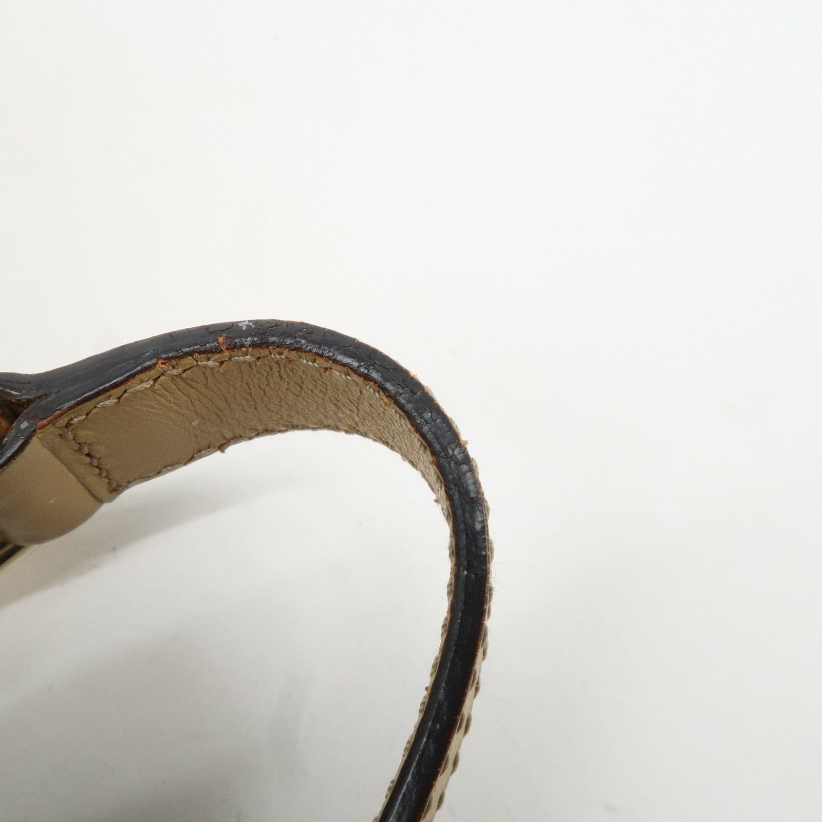 GUCCI GG Supreme Leather Shoulder Bag Ivory Light Brown 223666 Used