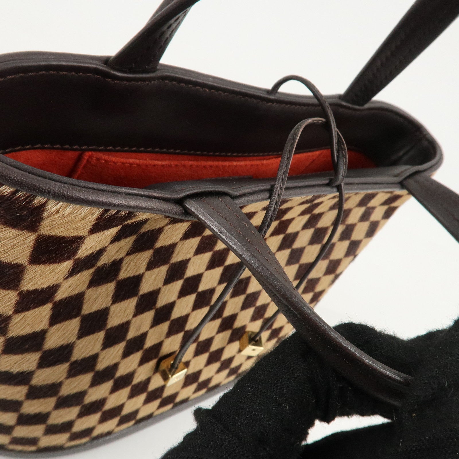 Louis Vuitton Damier Sauvage Impala Hand Bag Beige Brown M92133 Used