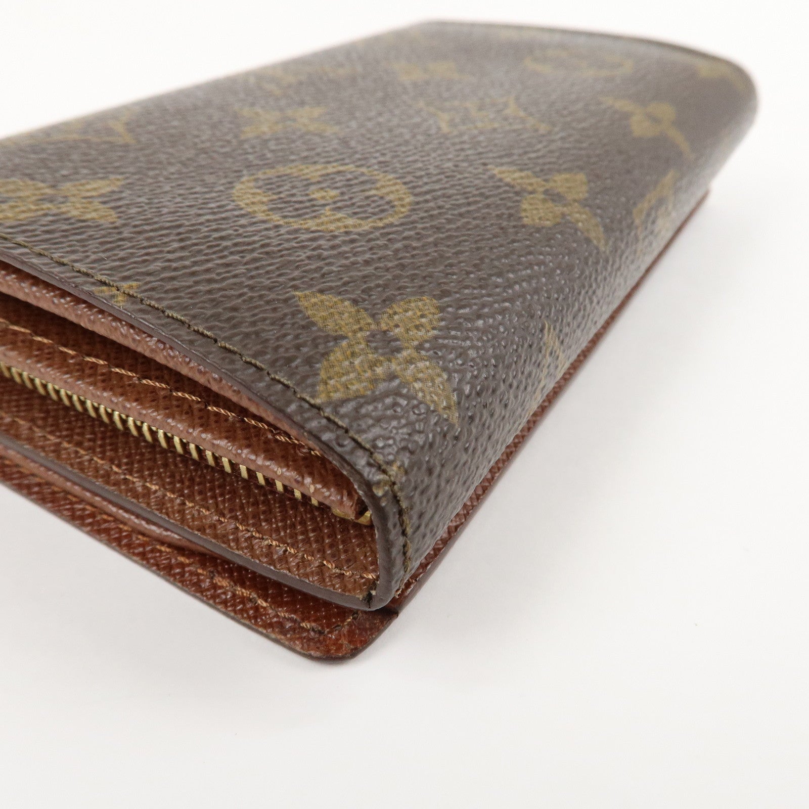 Louis Vuitton Monogram Porte Monnaie Billets Tresor Wallet M61730 Used