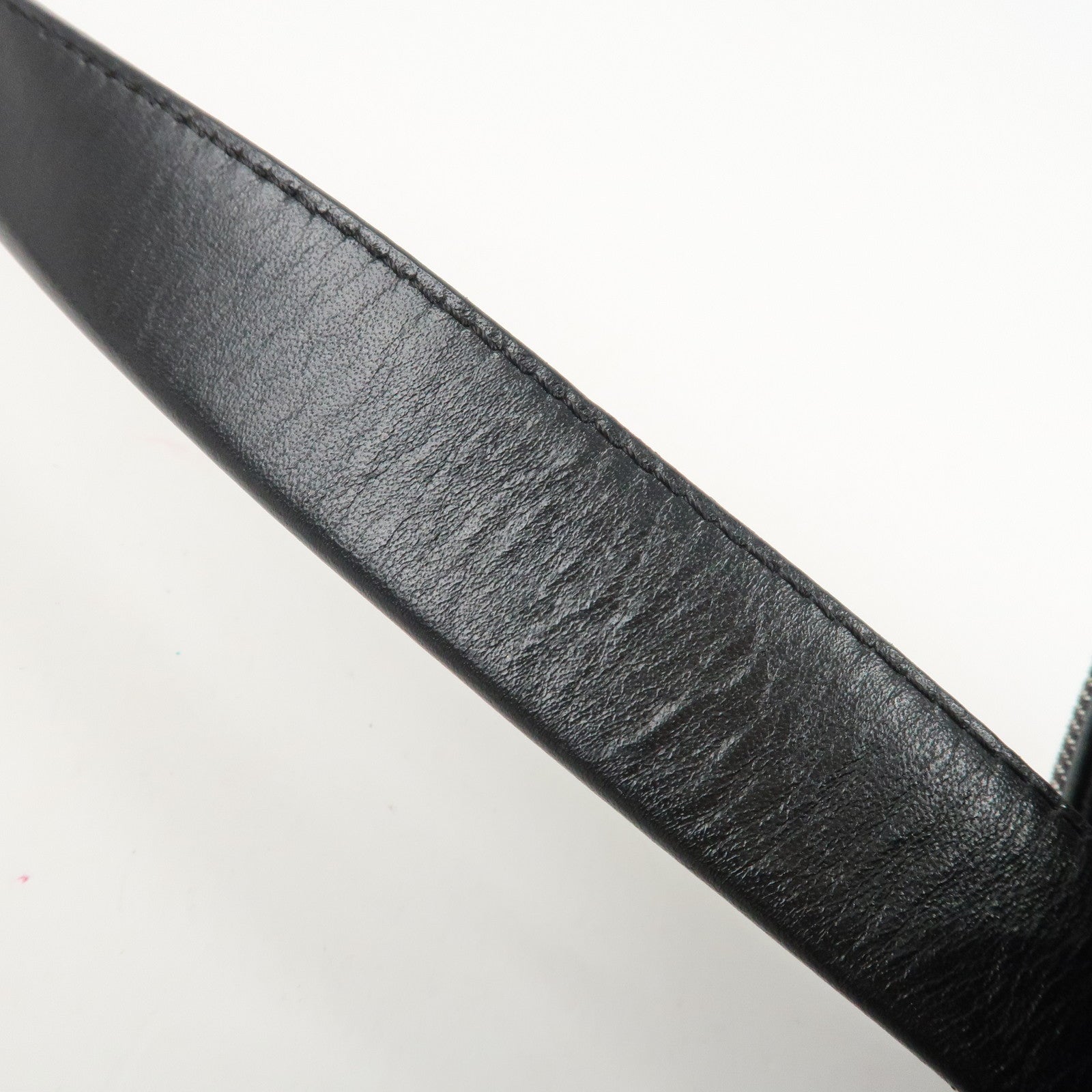 BVLGARI Logo Mania Canvas Leather Tote Bag Shoulder Bag Black Used