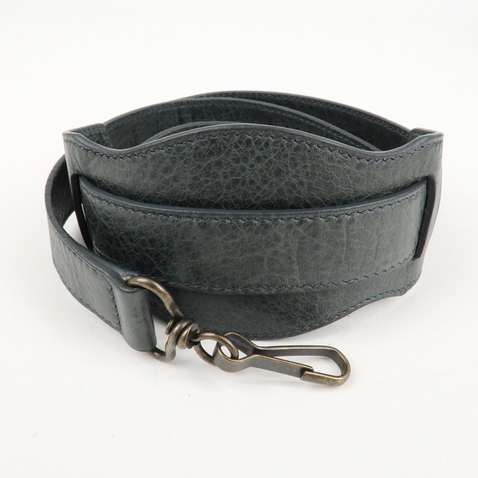 BALENCIAGA The City Leather 2way Bag Hand Bag Green 240579 Used