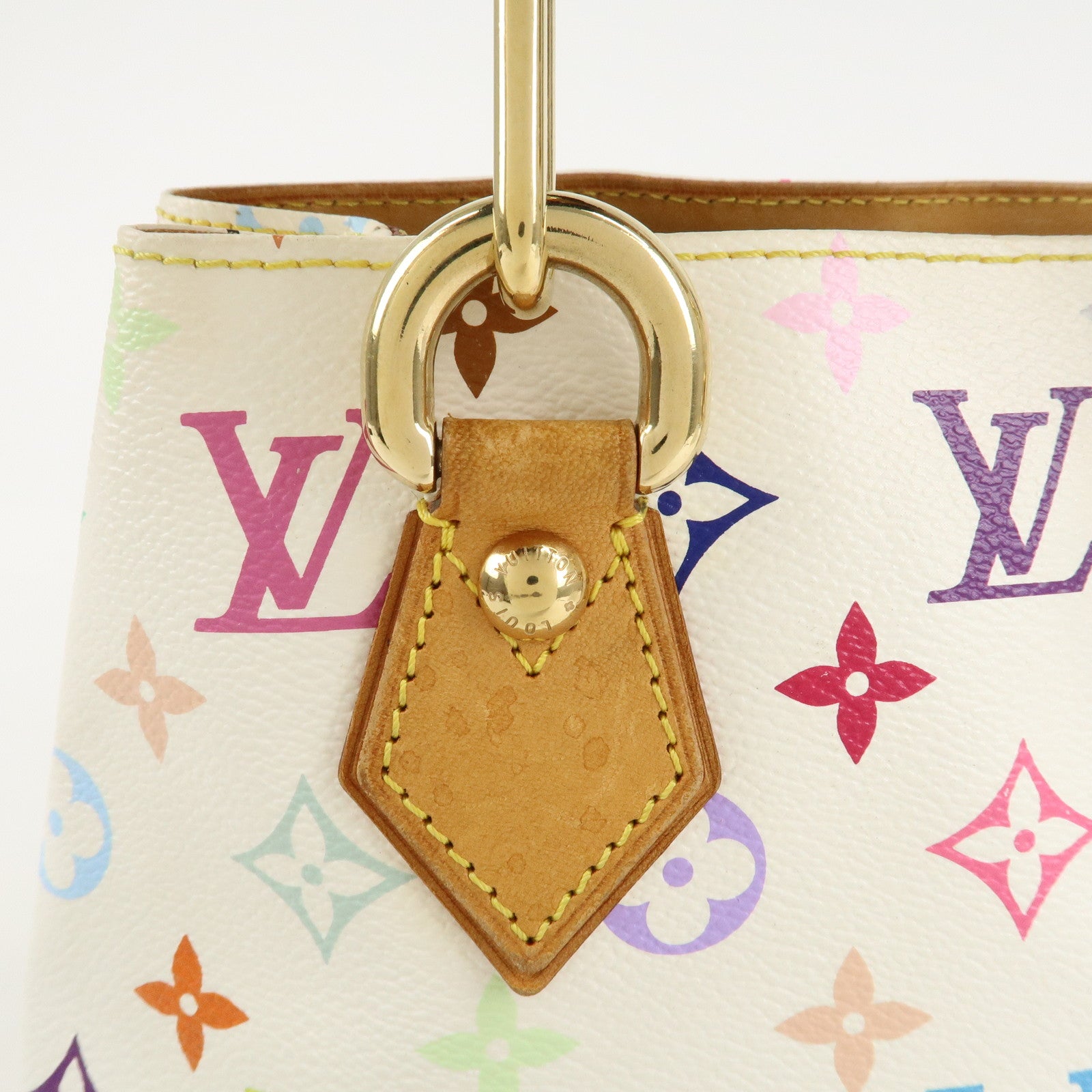 Louis Vuitton Monogram Multicolor Audra Hand Bag Blanc M40047 Used