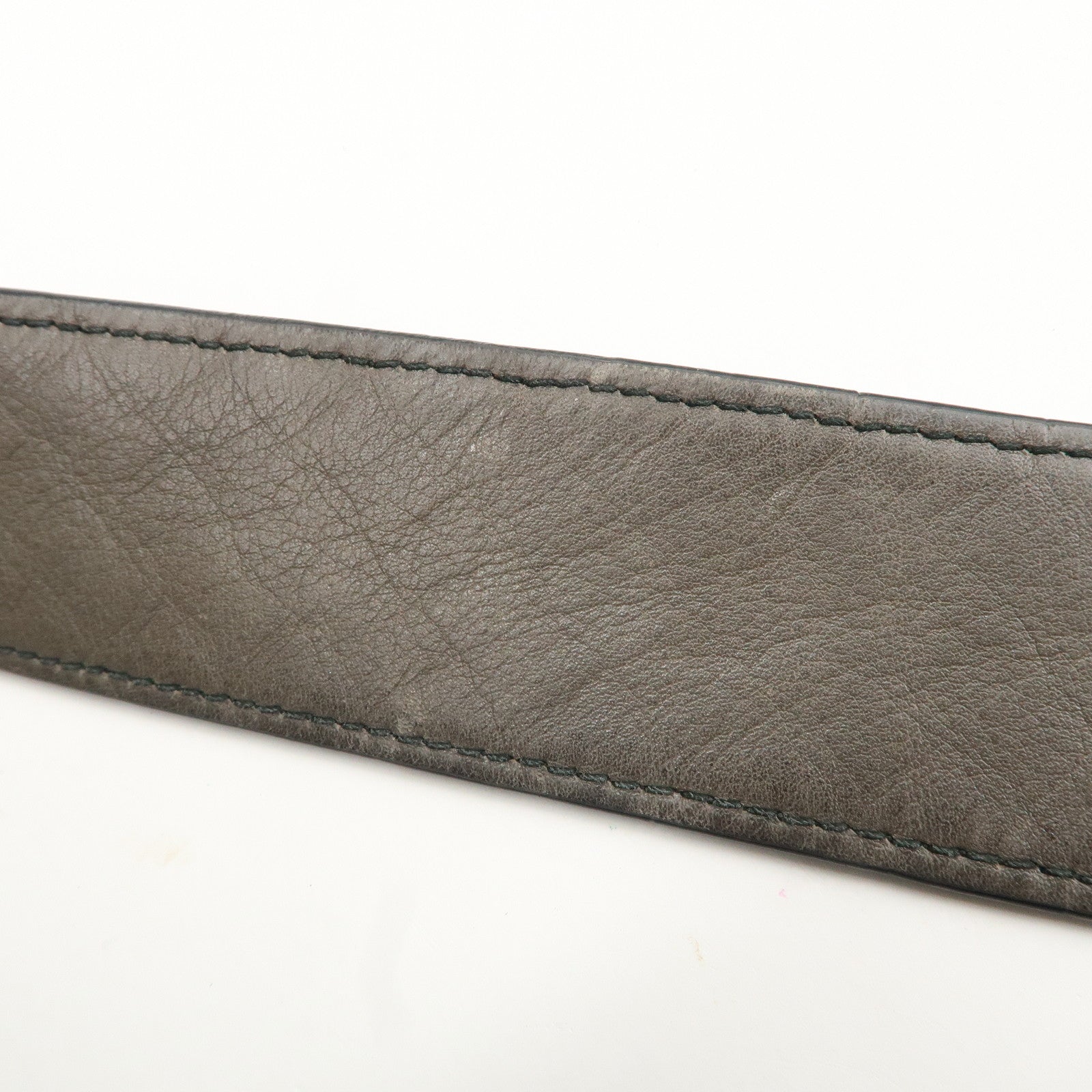 BOTTEGA VENETA Intrecciato Leather Shoulder Bag Greige Used