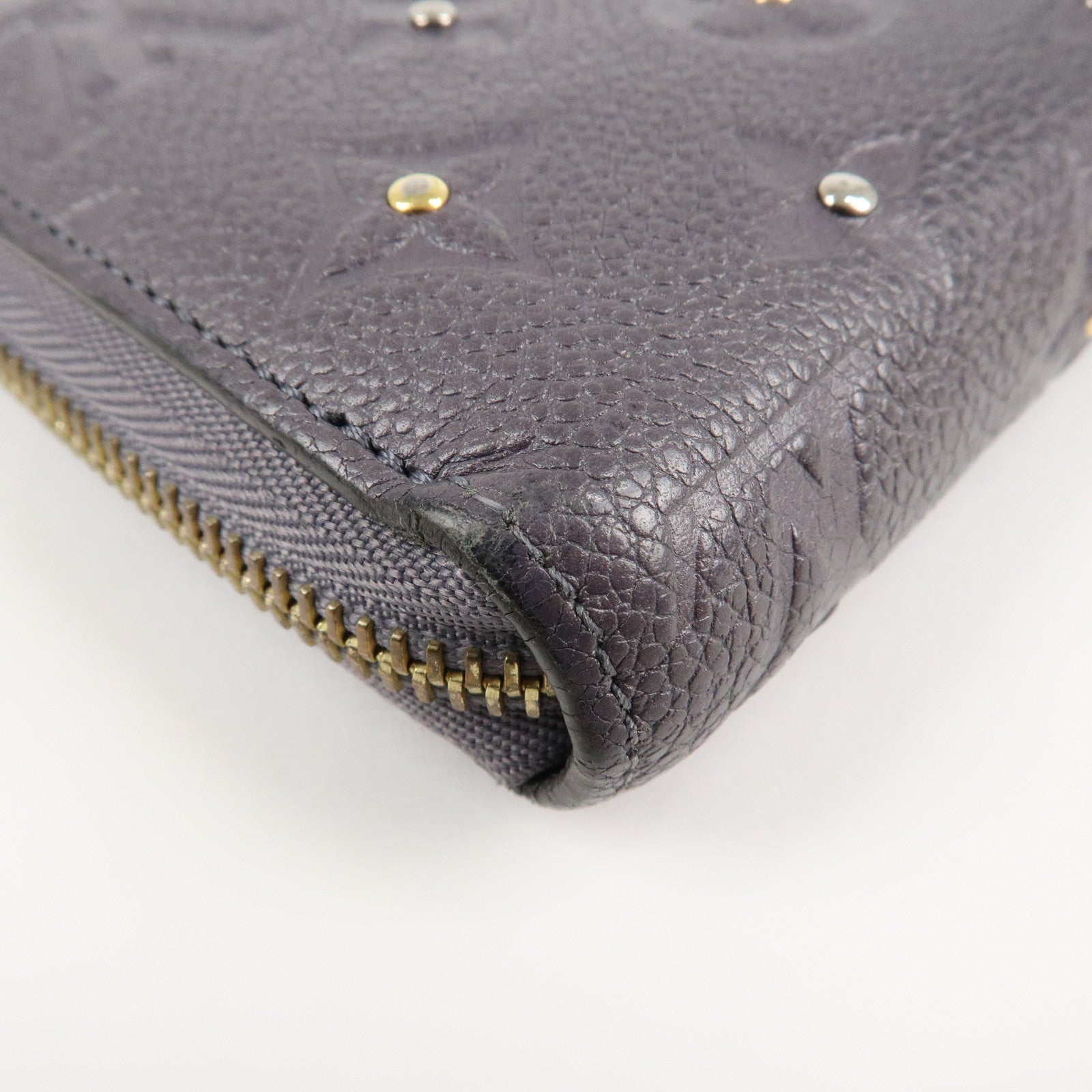 Louis Vuitton Empreinte Zippy Studs Wallet Gris Silver M62209 Used