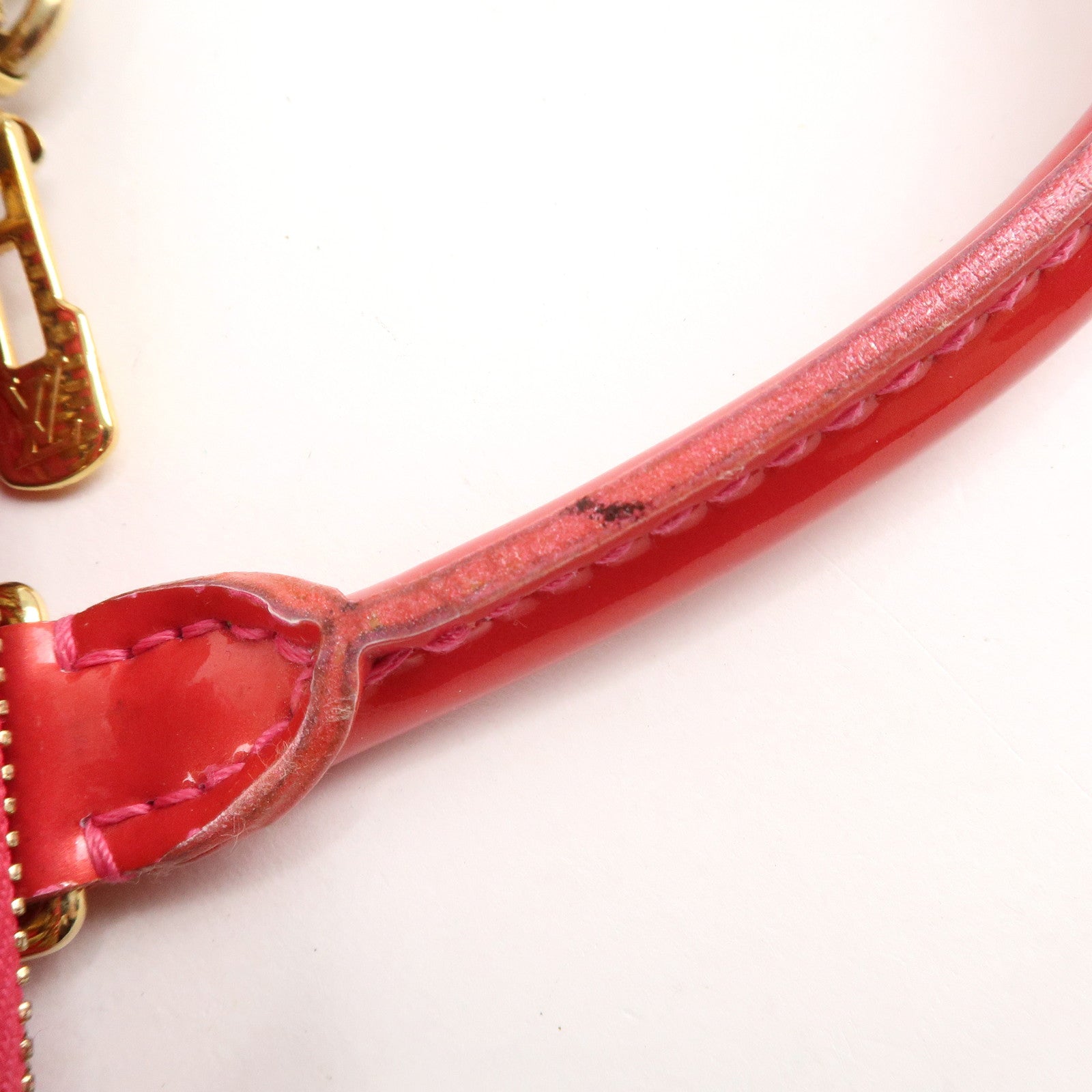 Louis Vuitton Monogram Vernis Alma MM Hand Bag Rose M93686 Used