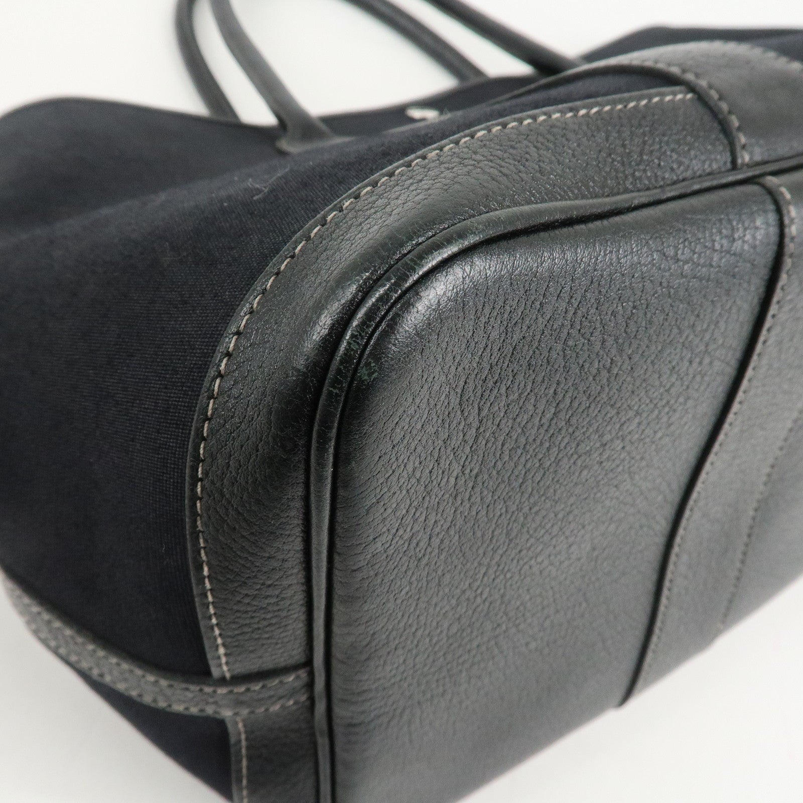 HERMES Toile Officier Negonda Garden Party PM I Stamped Tote Bag Used