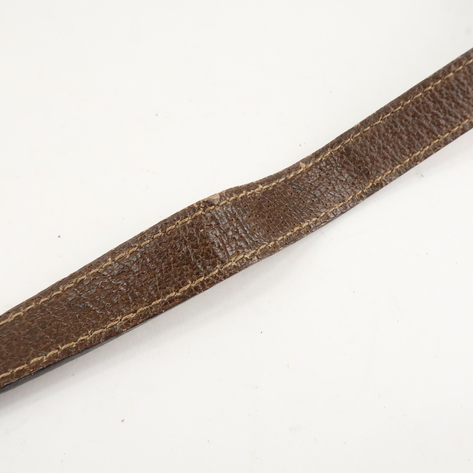 GUCCI Old GUCCI Sherry GG Plus Leather Shoulder Bag Beige Brown Used