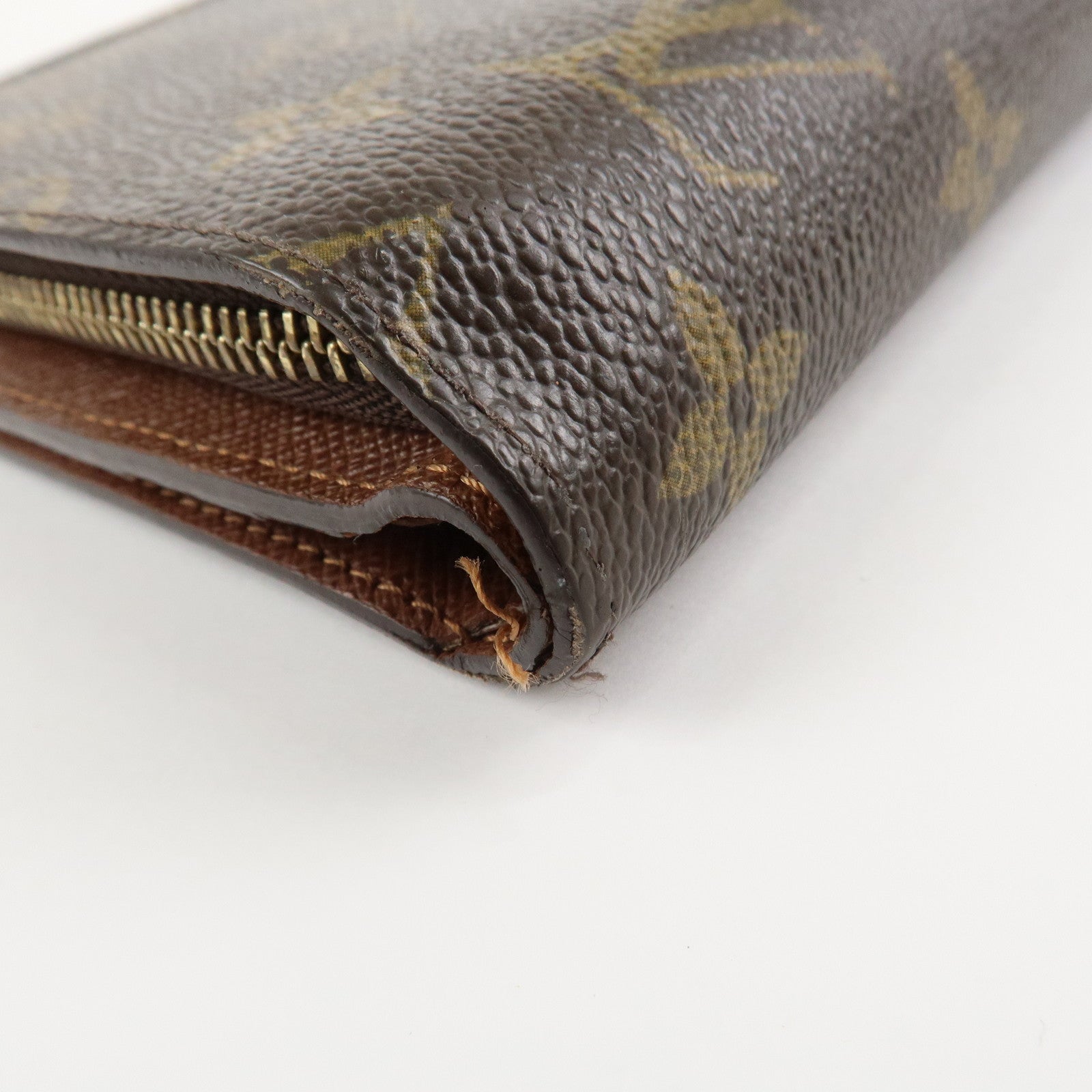 Louis Vuitton Monogram Porte Papier Zip Bi-fold Wallet M61207 Used
