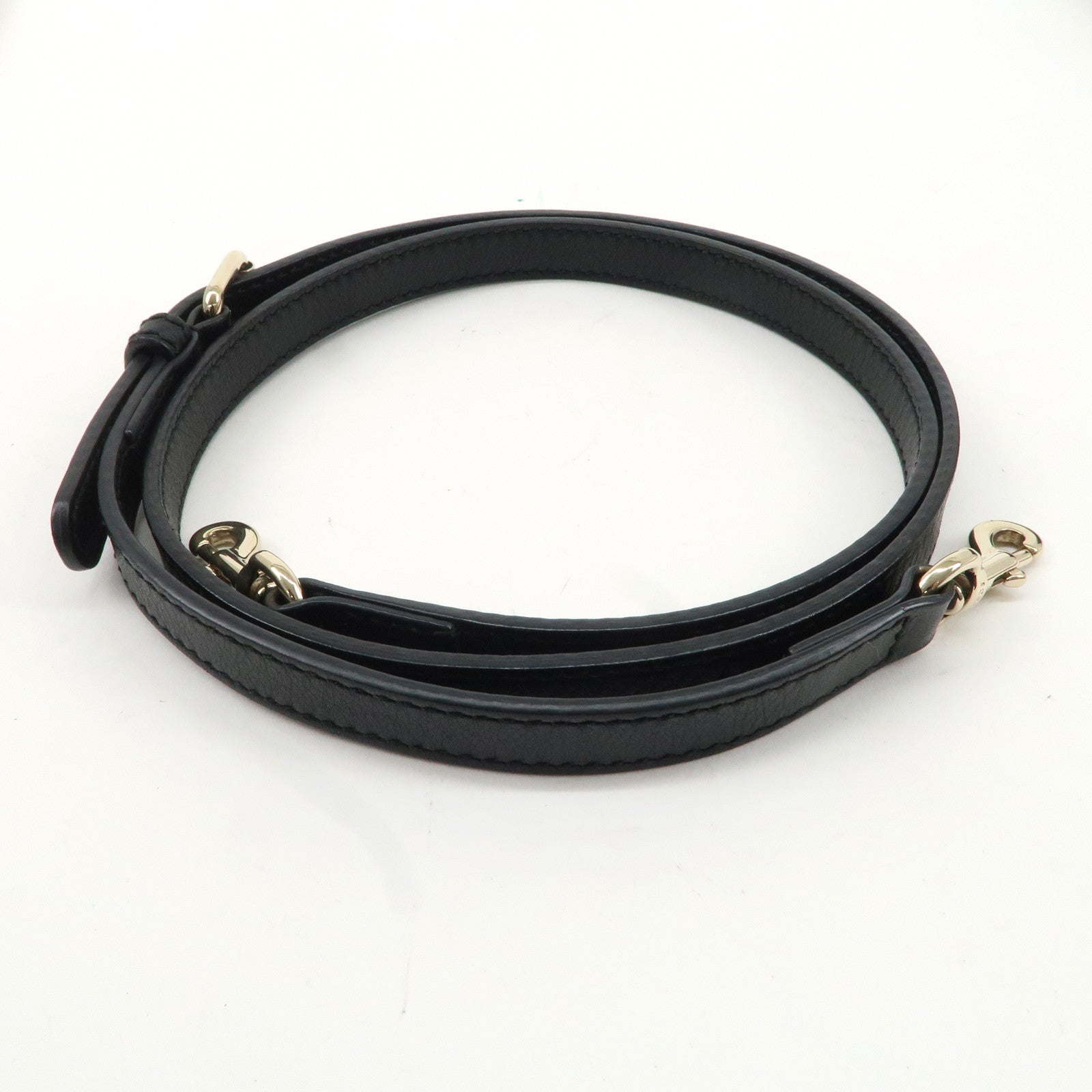 GUCCI Micro Guccissima Leather 2Way Shoulder Hand Bag Black 449654 Used