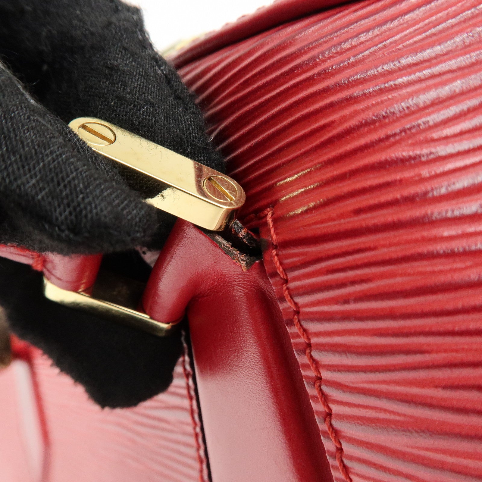 Louis Vuitton Epi Jasmine Hand Bag Castilian Red M52087 Used