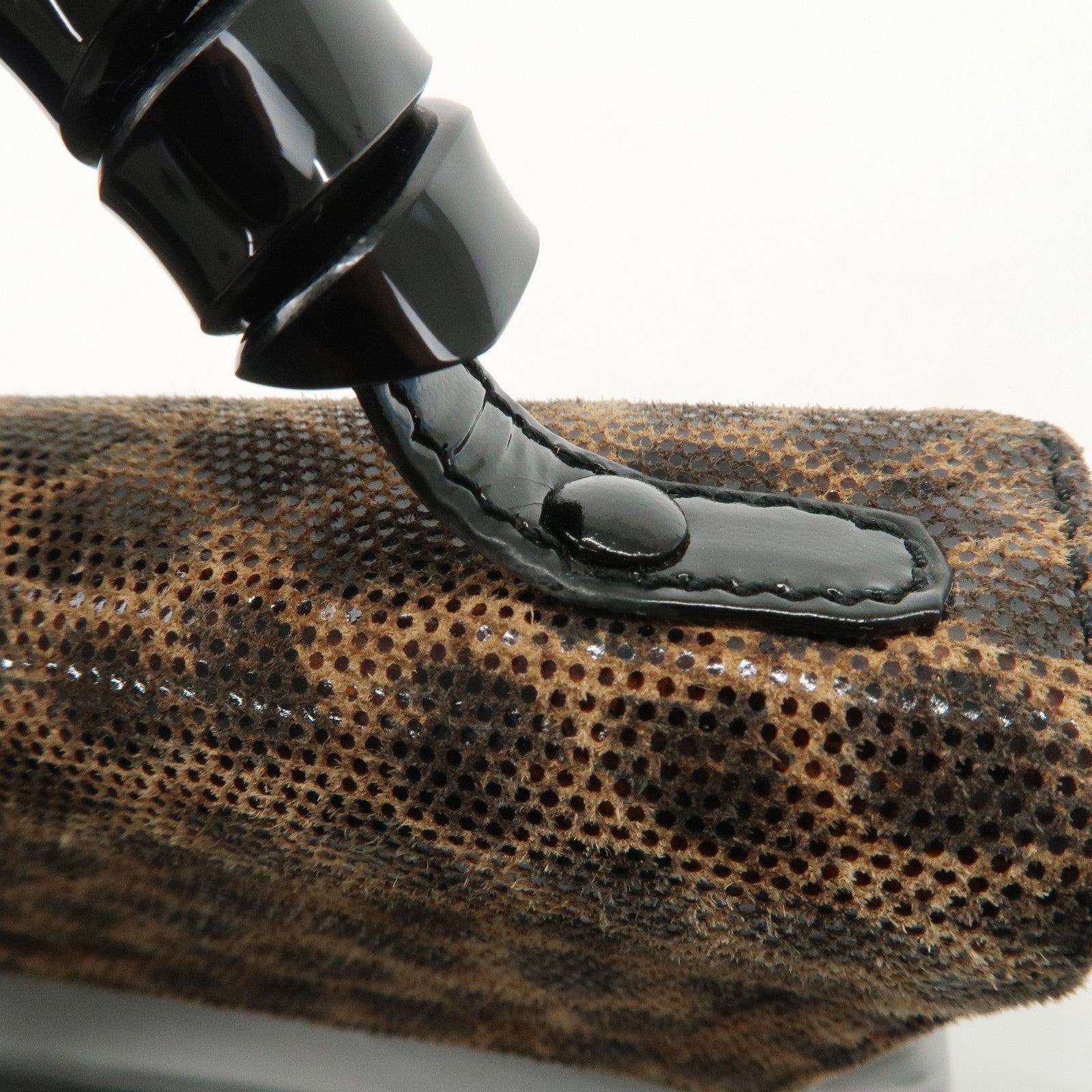 LOEWE Velazquez Patent Leather Coating Suede 2Way Bag Used